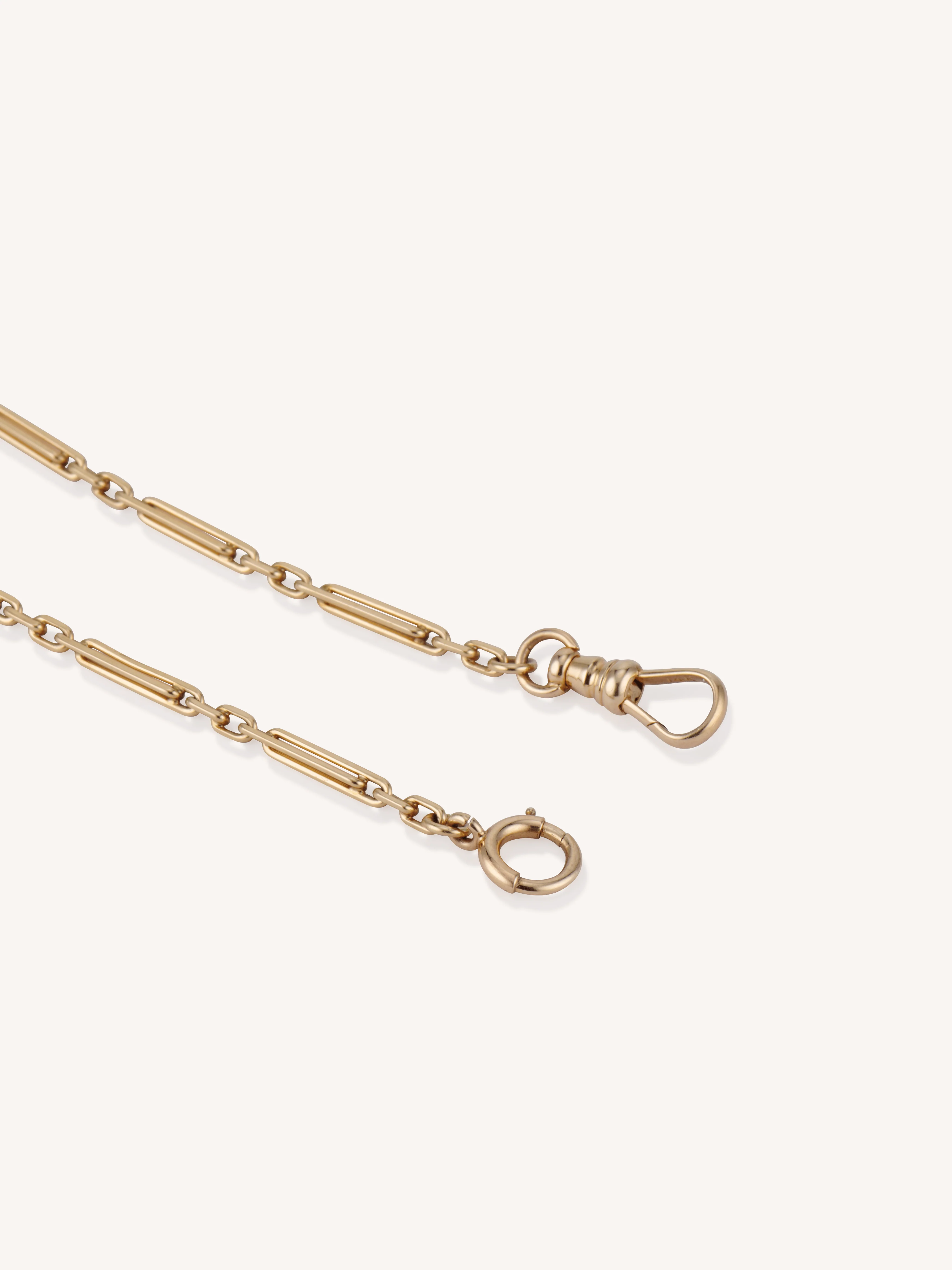 Victorian 14k Yellow Gold Antique Bar Chain Necklace - Image 4