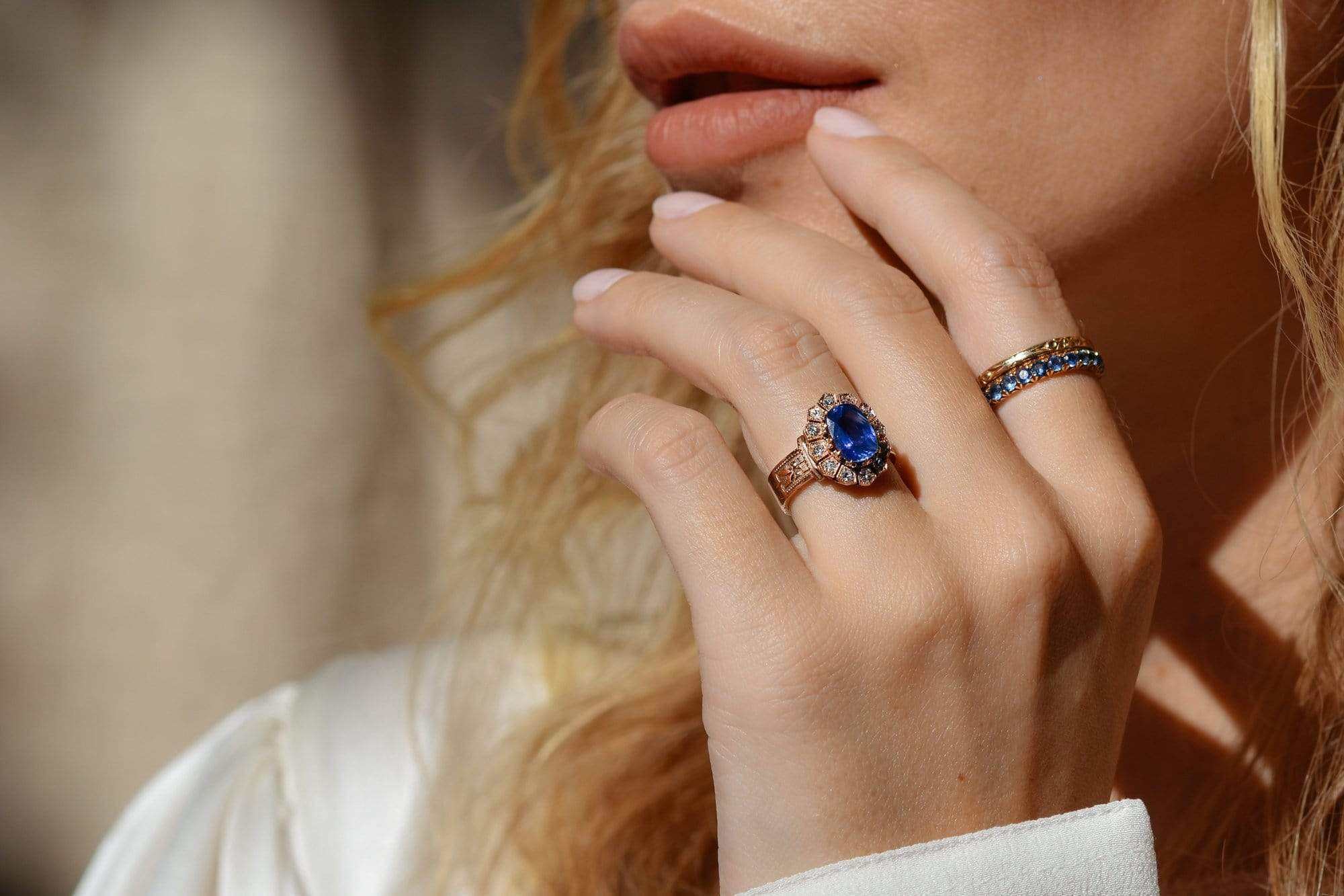 Victorian 2.12 Carat Cushion Untreated Burmese Sapphire and Diamond Engagement Ring - Image 6