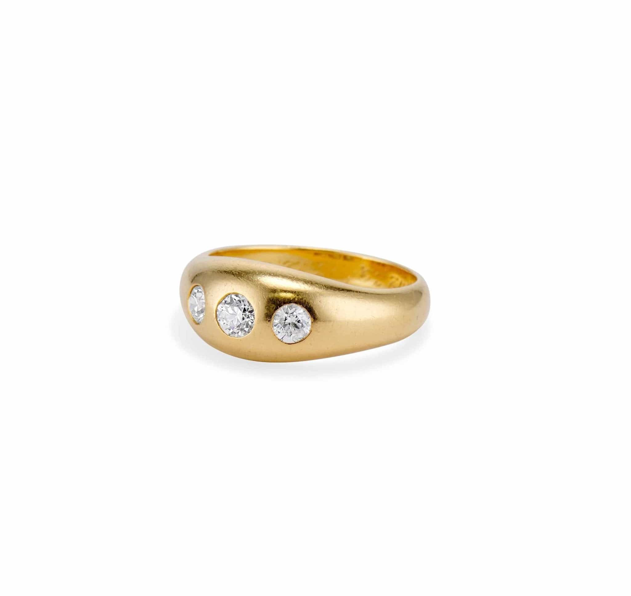 Victorian .45 Carat Three-Stone Diamond Ring - Image 2