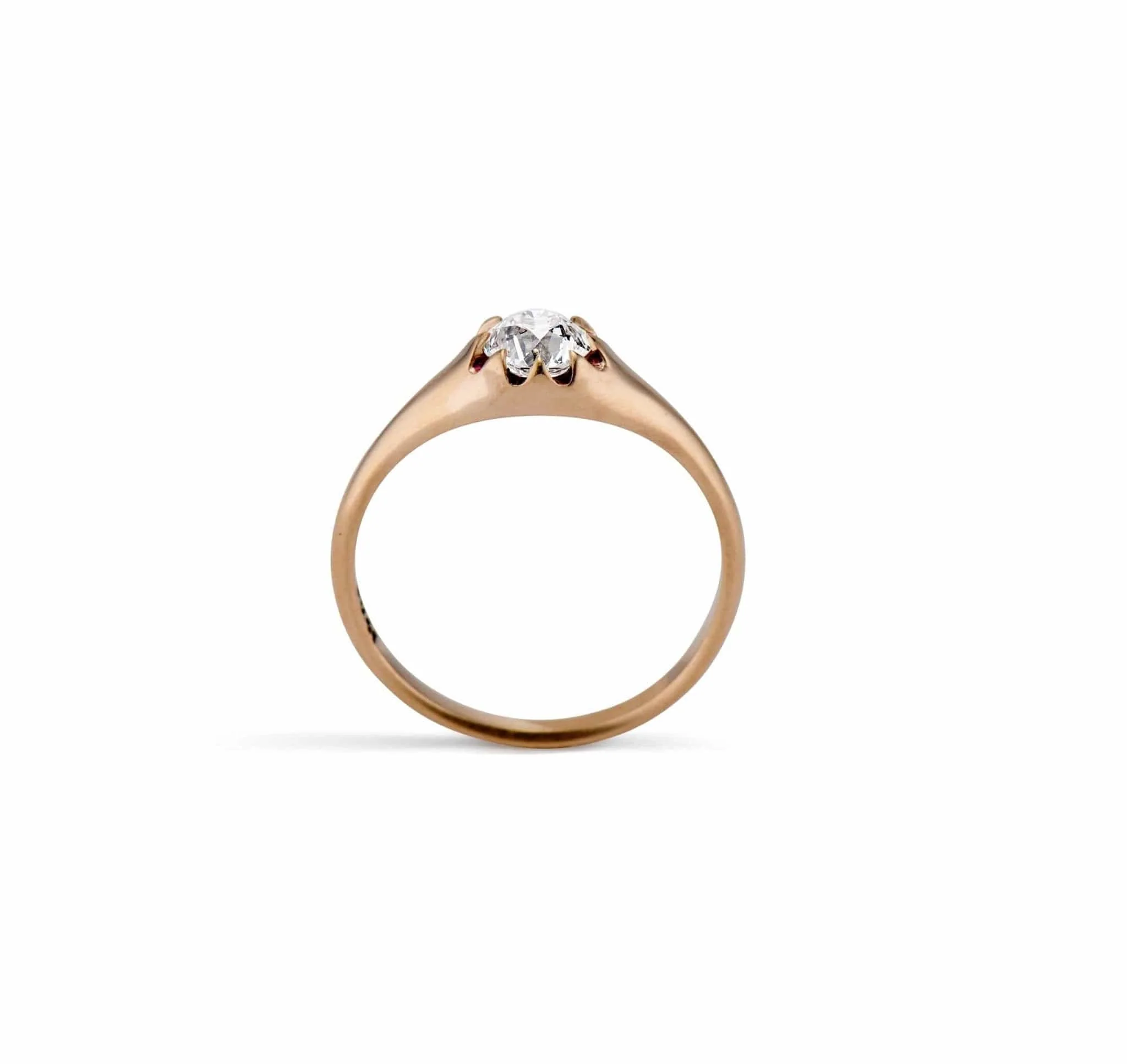 Victorian .54 Carat Old European-Cut Diamond Engagement Ring - Image 4