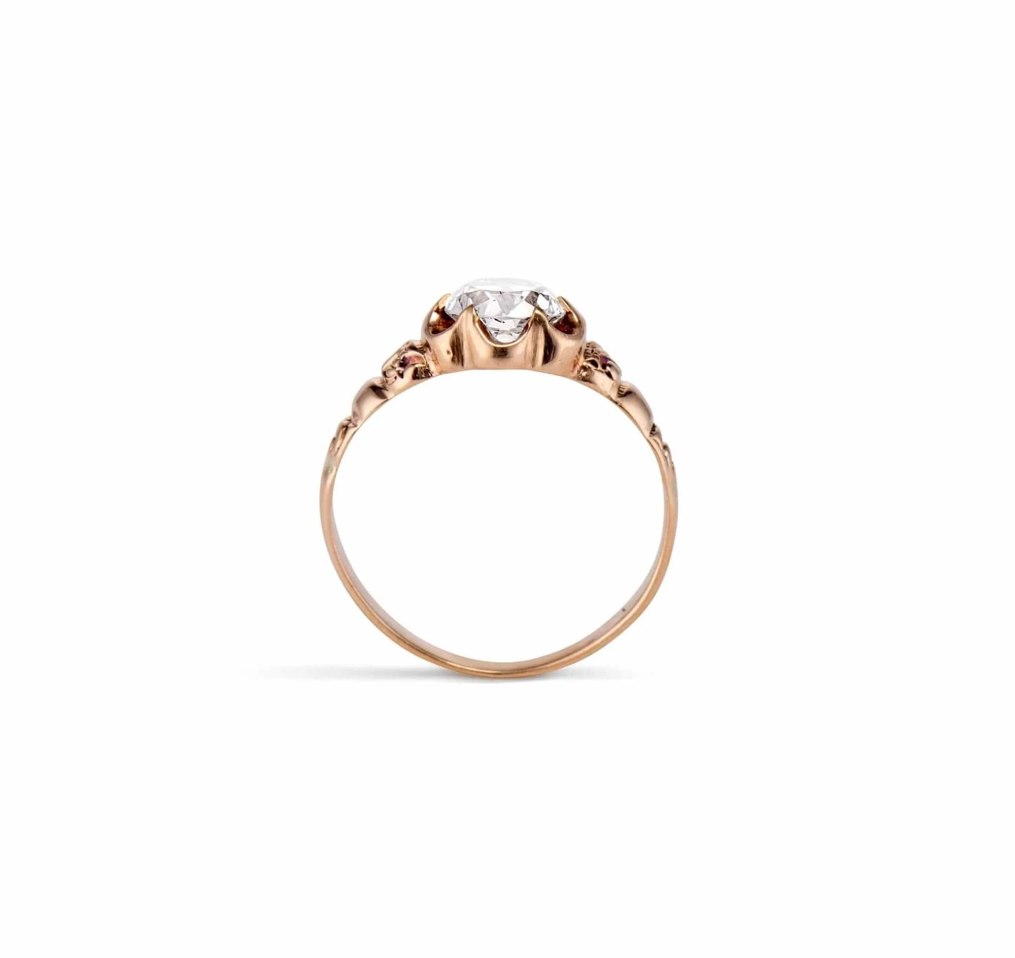 Victorian .84 Carat Old European Diamond and Gold Engagement Ring - Image 4