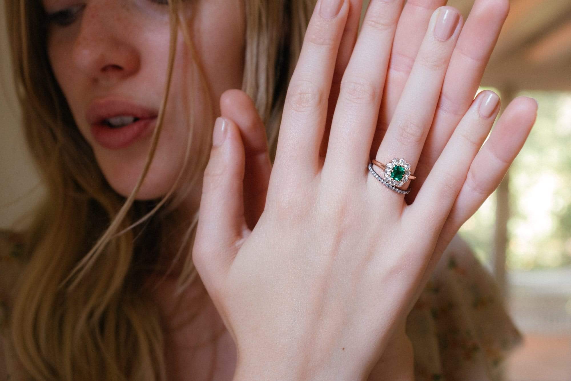 Victorian Antique Emerald and Diamond Cluster Ring - Image 4