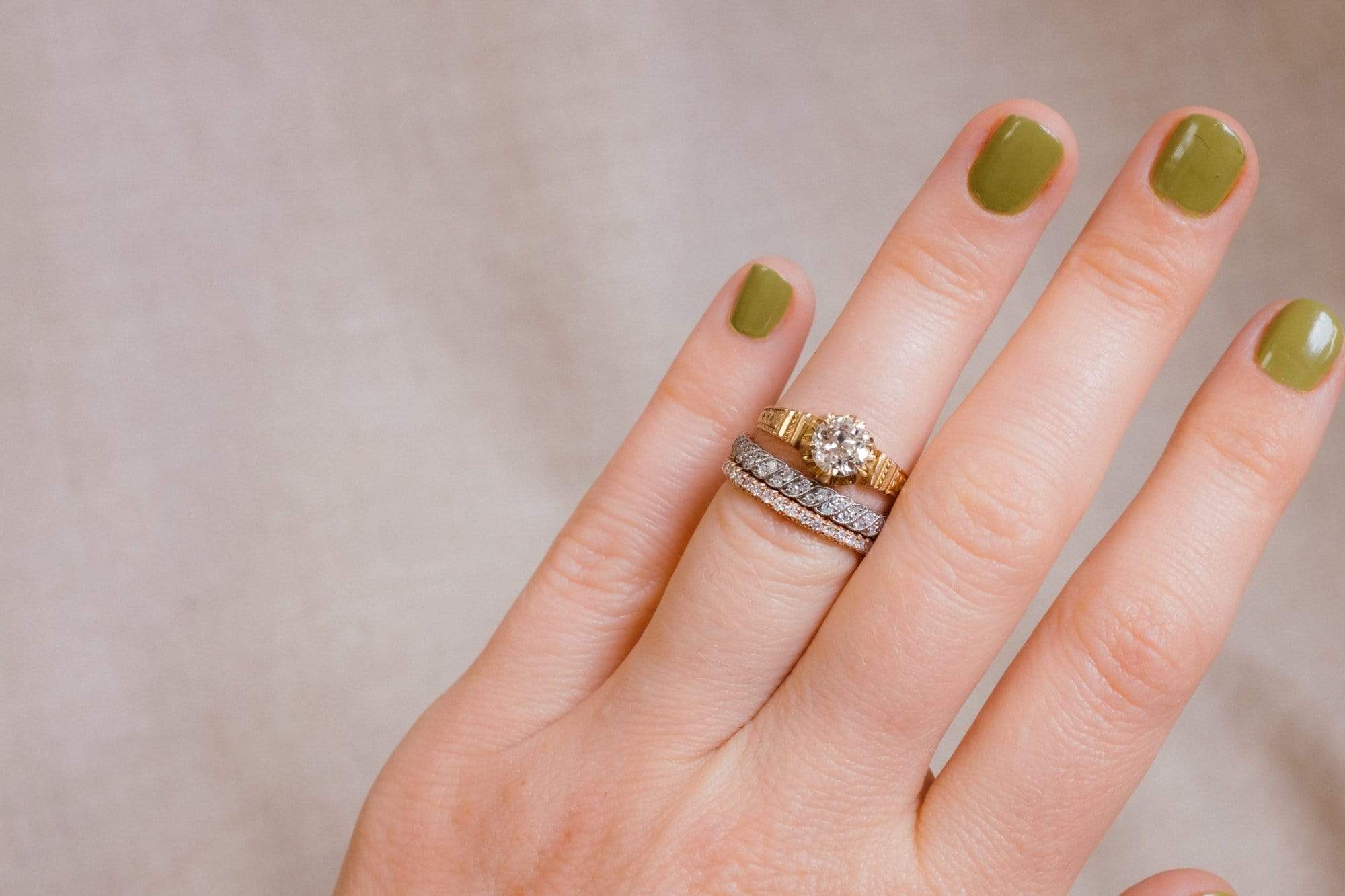 Victorian Archeological Revival .90 Carat Diamond Ring - Image 5