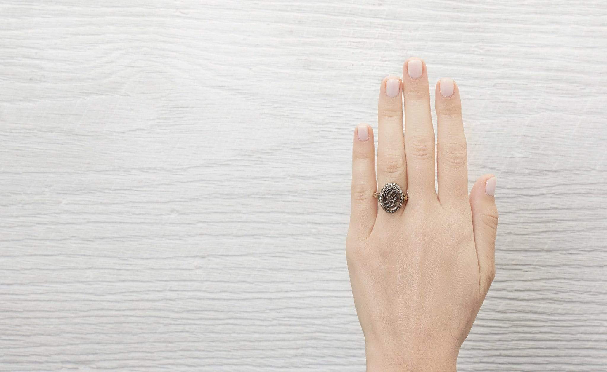 Victorian Braided Hair Mourning Ring - Image 5