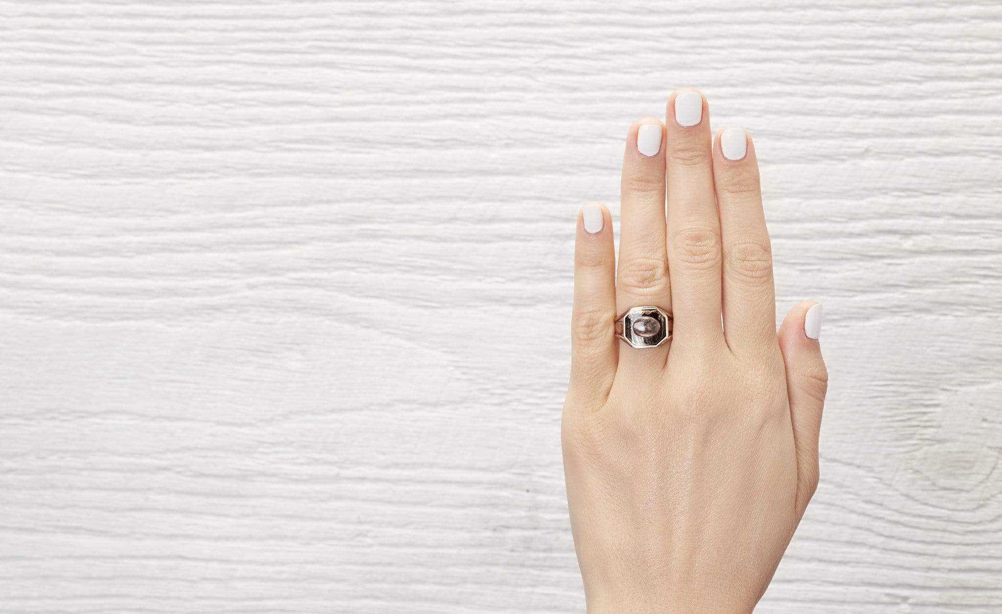 Victorian Braided Hair Mourning Ring - Image 3