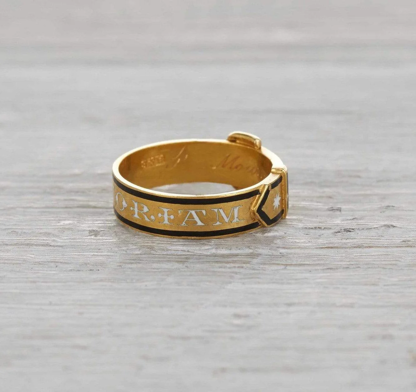 Victorian Buckle Mourning Ring - Image 3