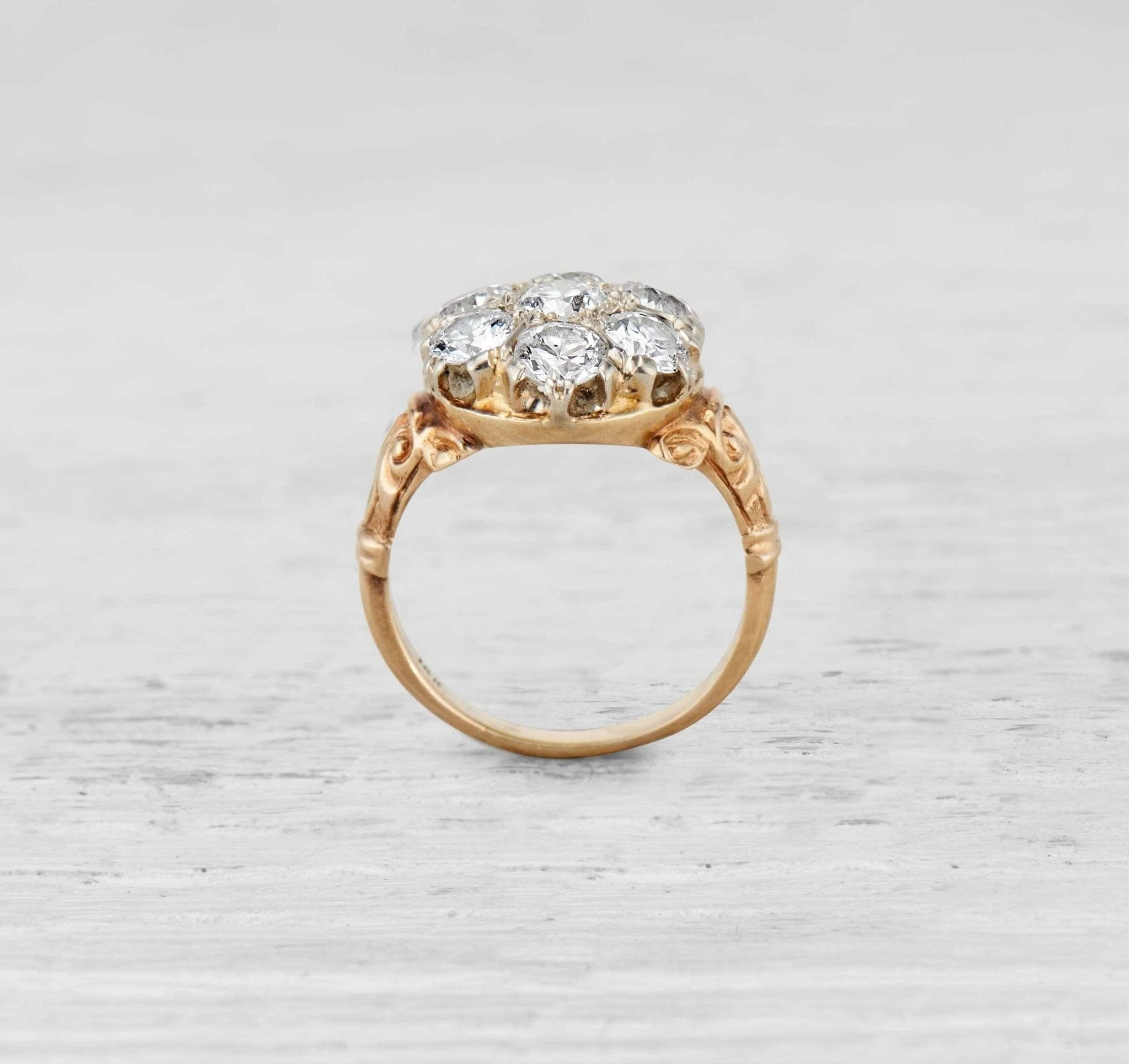 Victorian Diamond Cluster Ring - Image 5