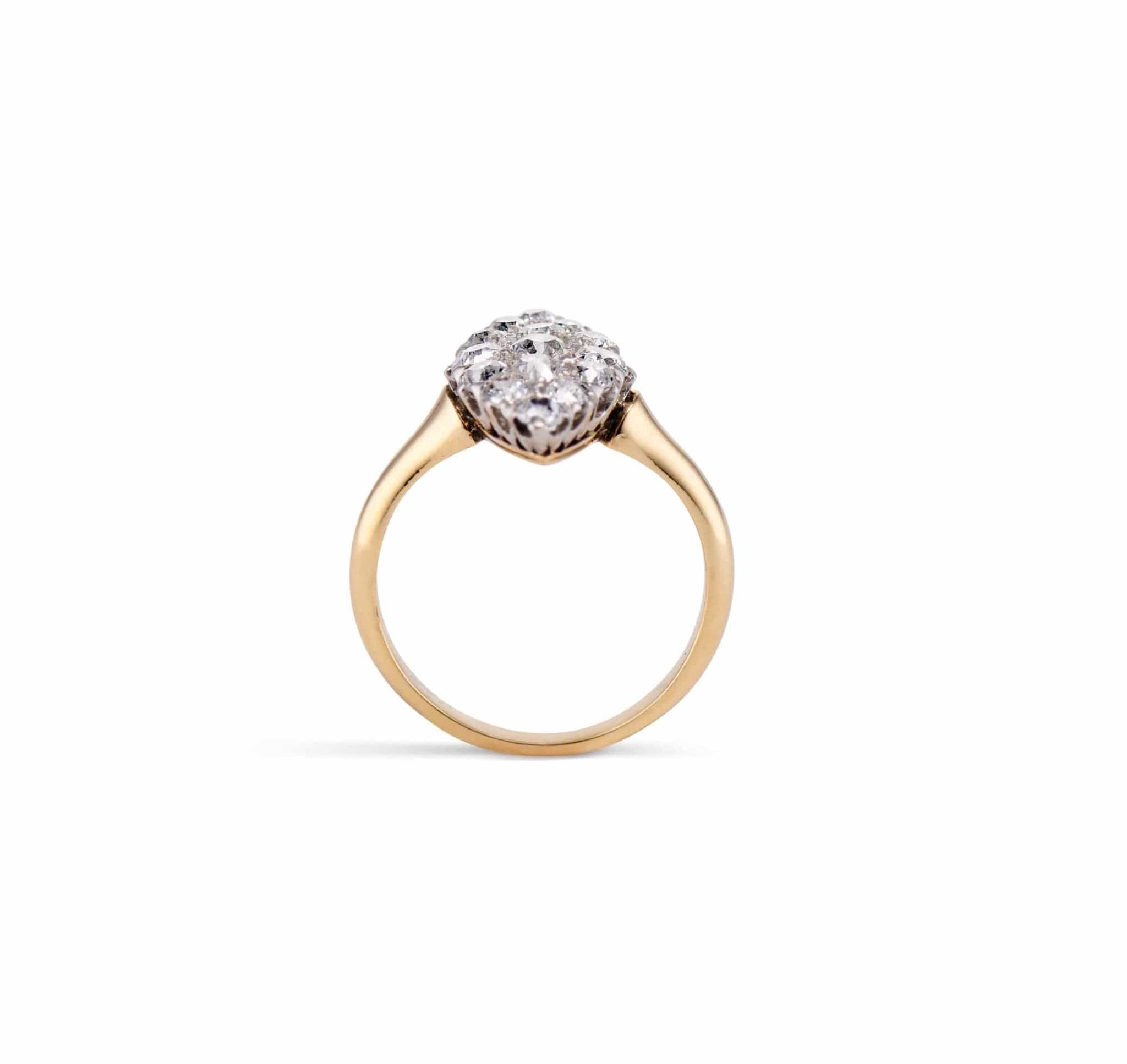 Victorian Diamond Navette Ring, France - Image 5