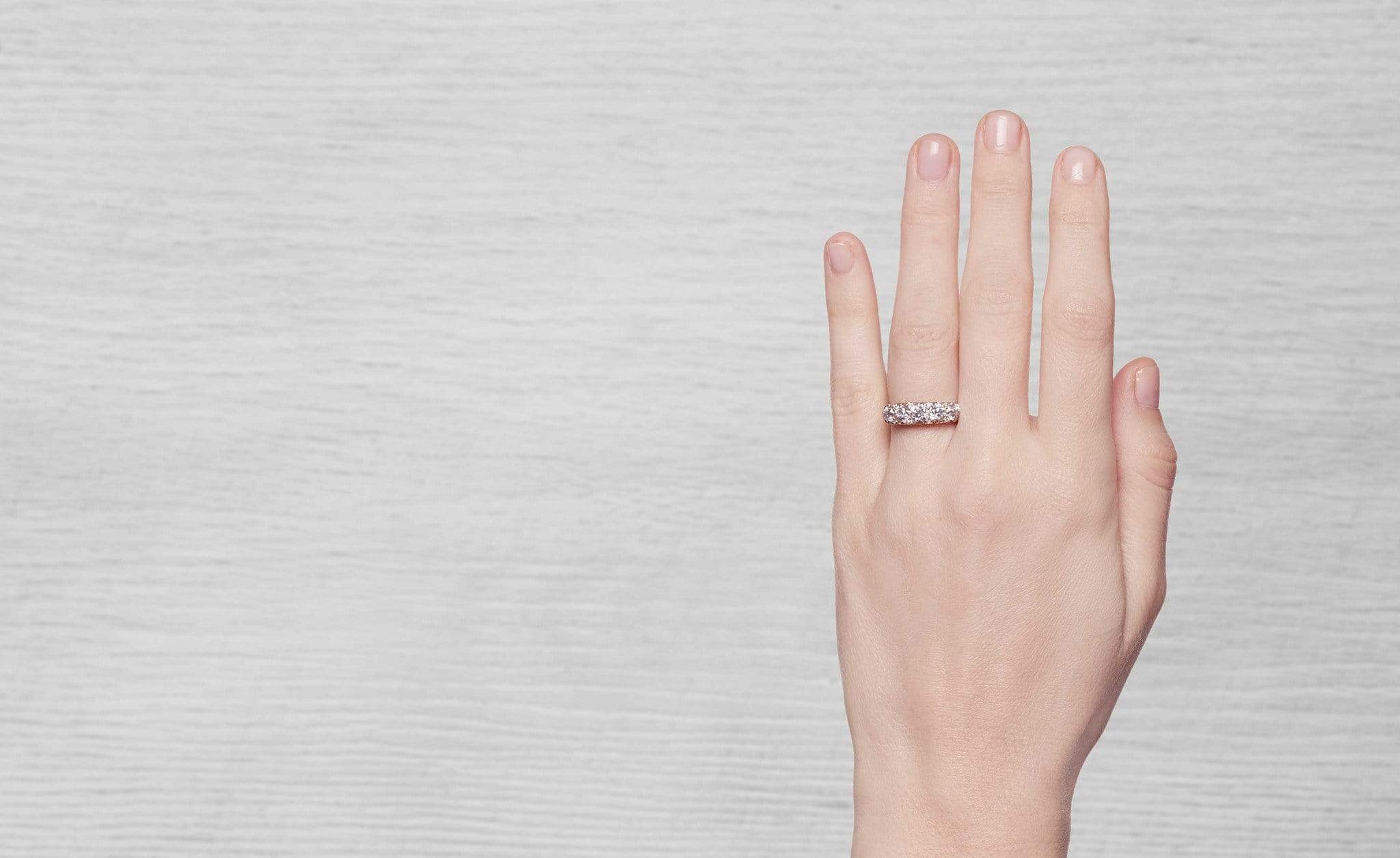 Victorian Diamond Half Hoop Band - Image 5