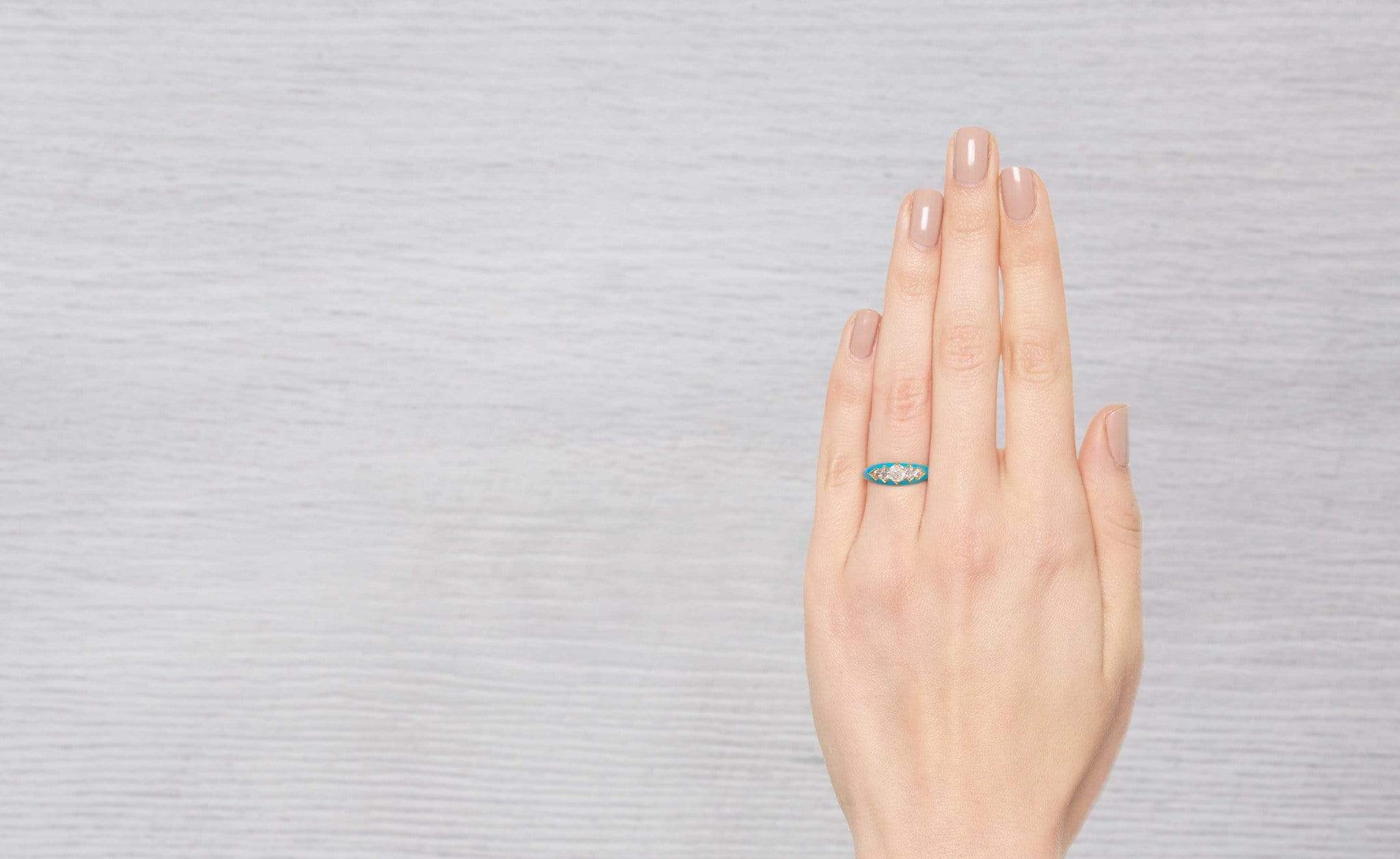 Victorian Enamel and Diamond Ring - Image 5