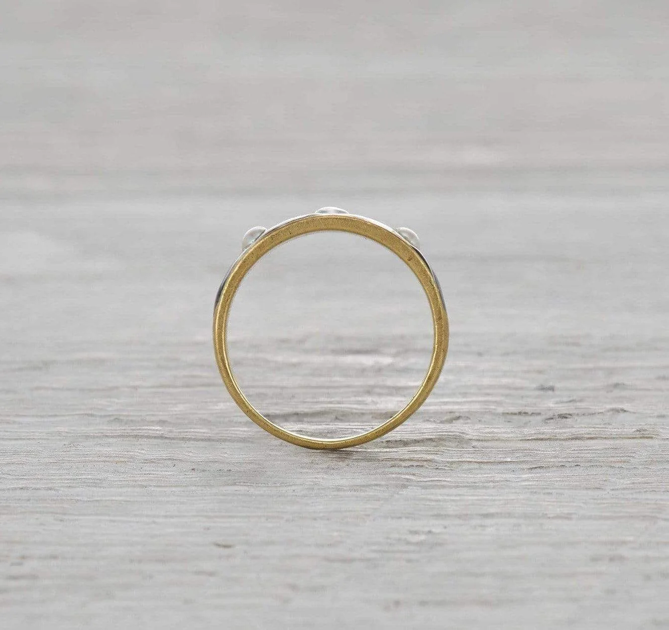 Victorian Enamel Mourning Ring - Image 3