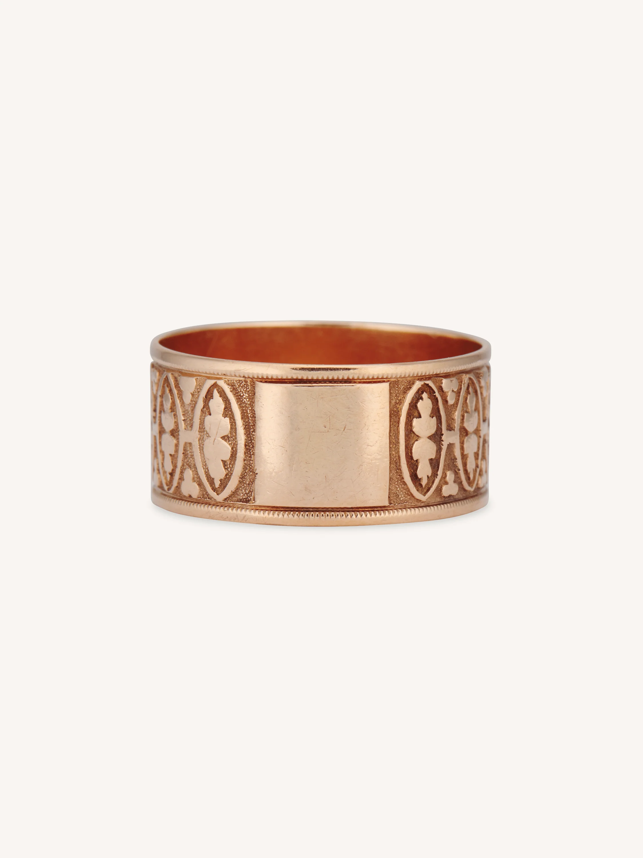 Victorian Engraved Rose Gold Antique Band - Image 5
