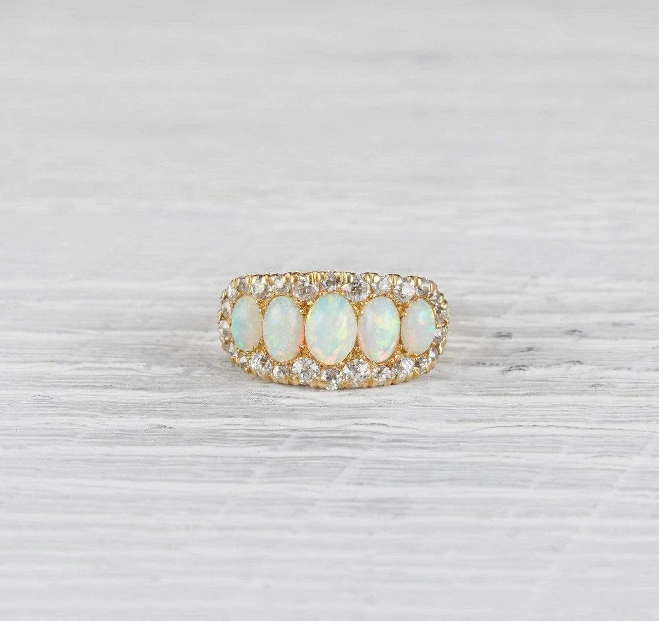 Victorian Five Stone Opal Ring - Image 2