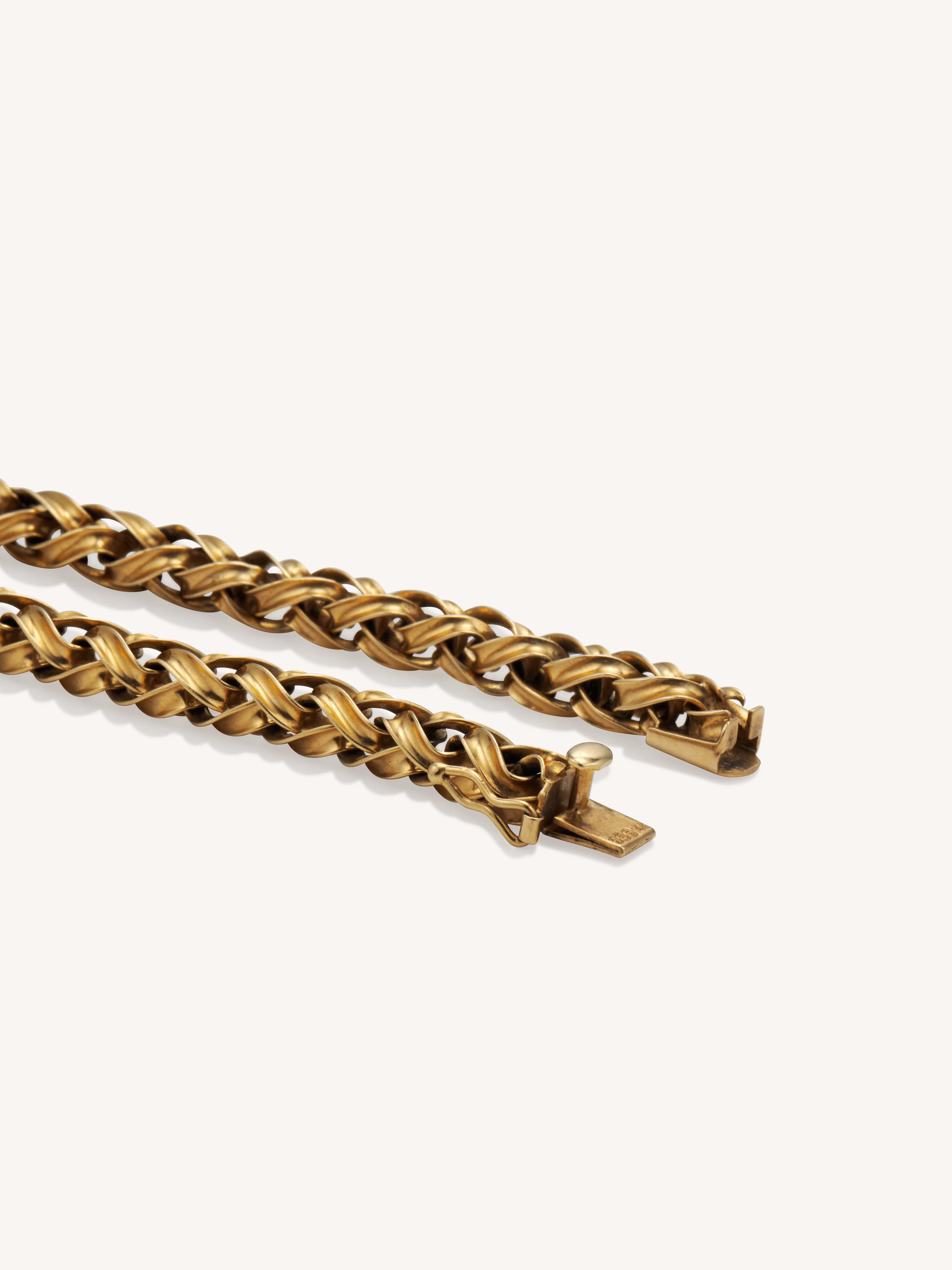 Antique Victorian Men’s Rounded Gold Woven Link Bracelet - Image 6