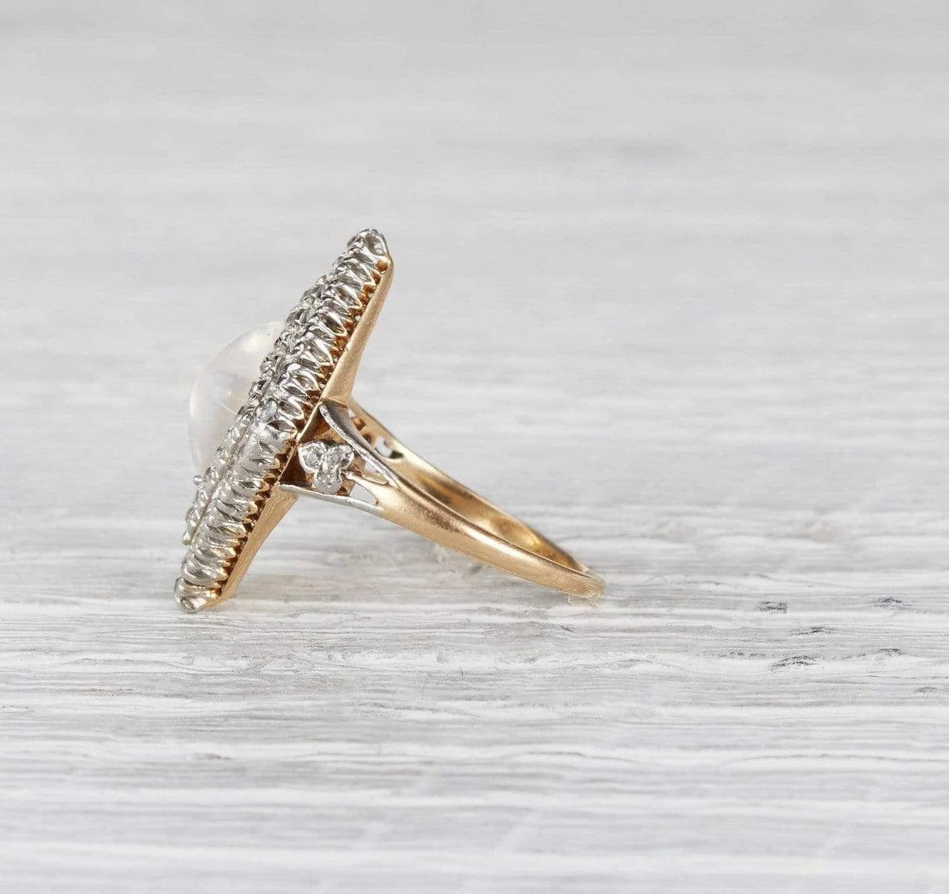 Victorian Moonstone and Diamond Ring - Image 3