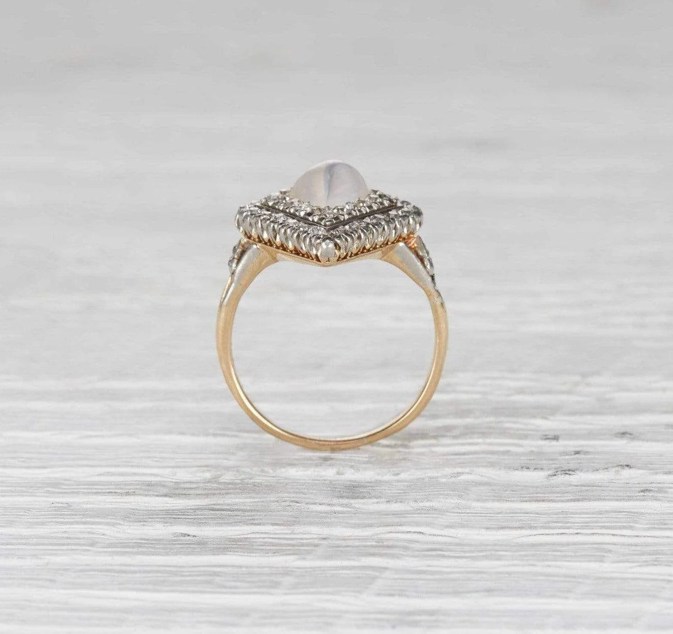 Victorian Moonstone and Diamond Ring - Image 4