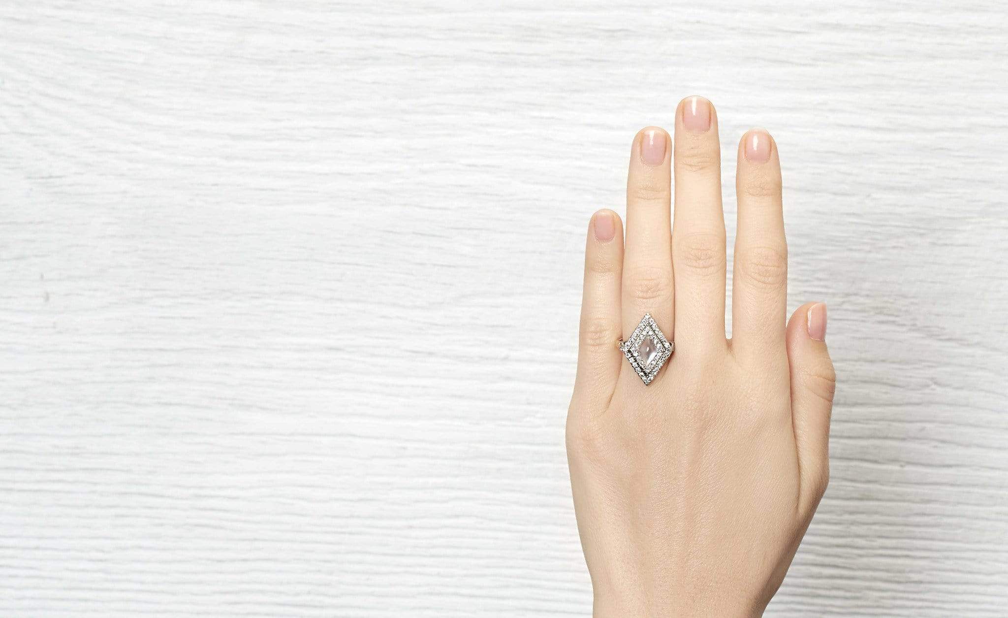 Victorian Moonstone and Diamond Ring - Image 5
