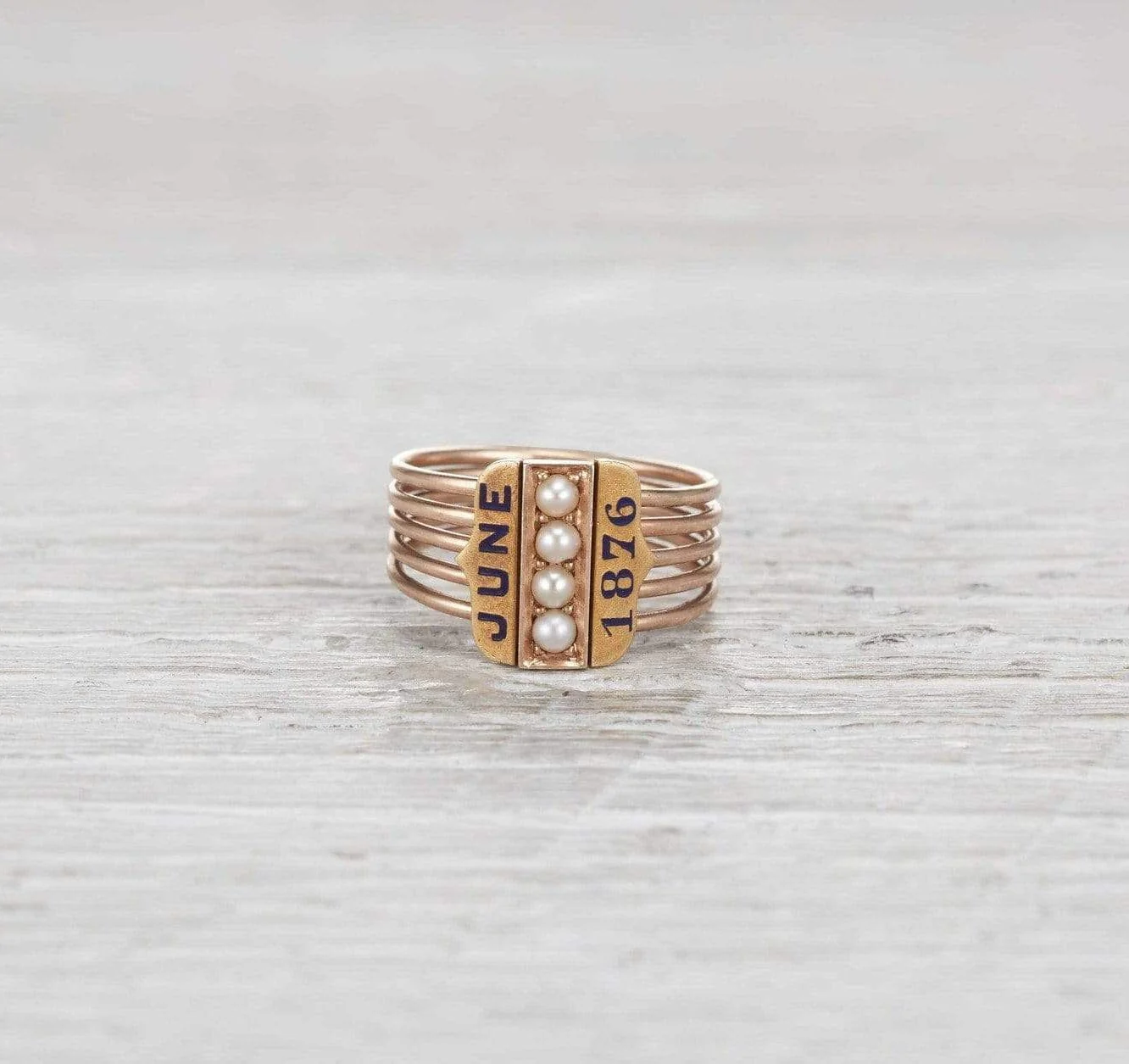 Victorian Multi-Band Mourning Ring - Image 2