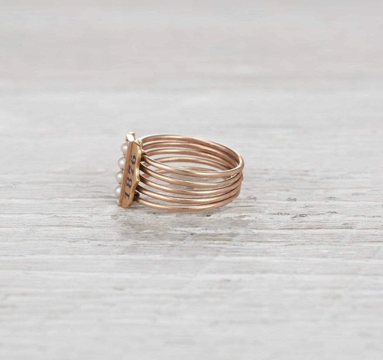 Victorian Multi-Band Mourning Ring - Image 3