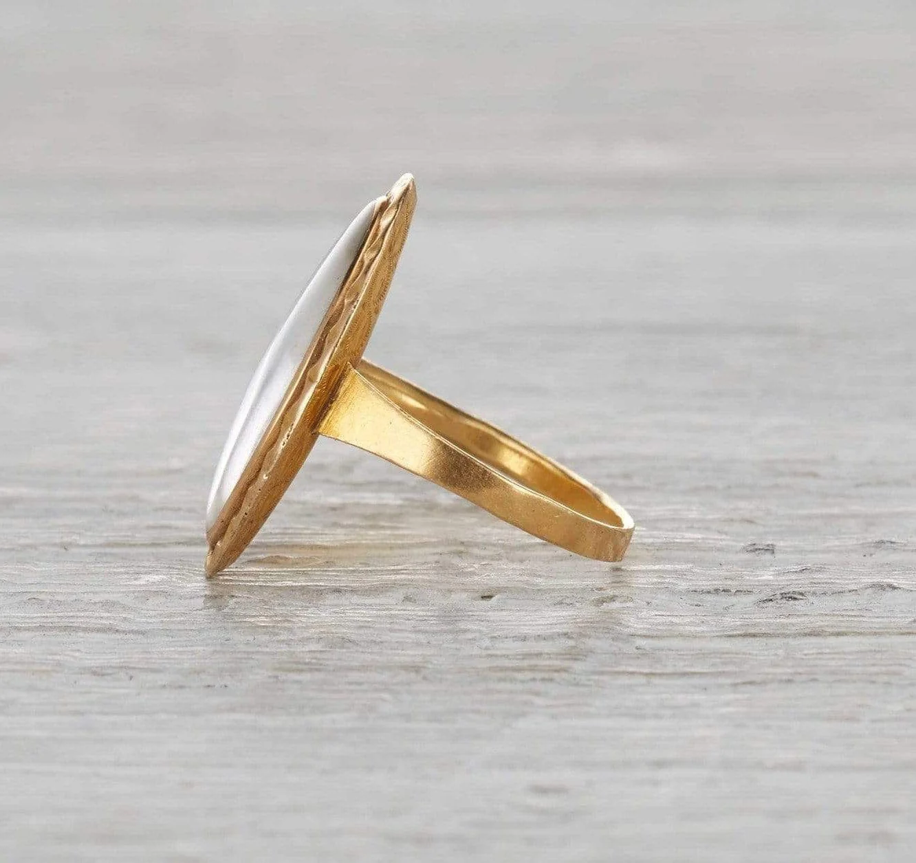 Victorian Navette Urn Motif Mourning Ring - Image 3