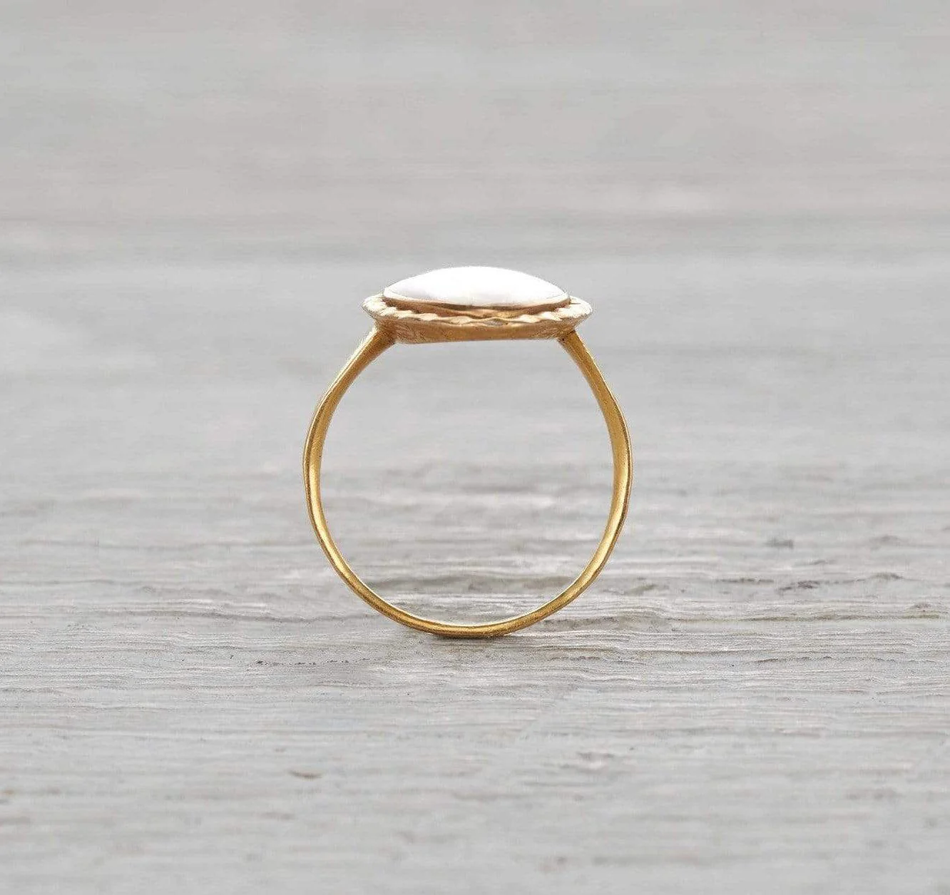Victorian Navette Urn Motif Mourning Ring - Image 4