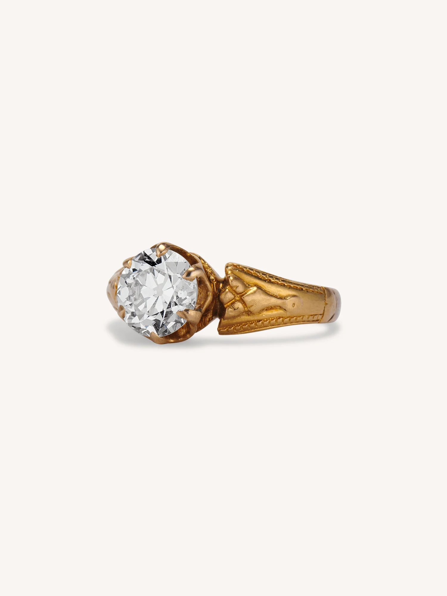Victorian 1.21 Carat Old European Cut Diamond Antique Engagement Ring - Image 4