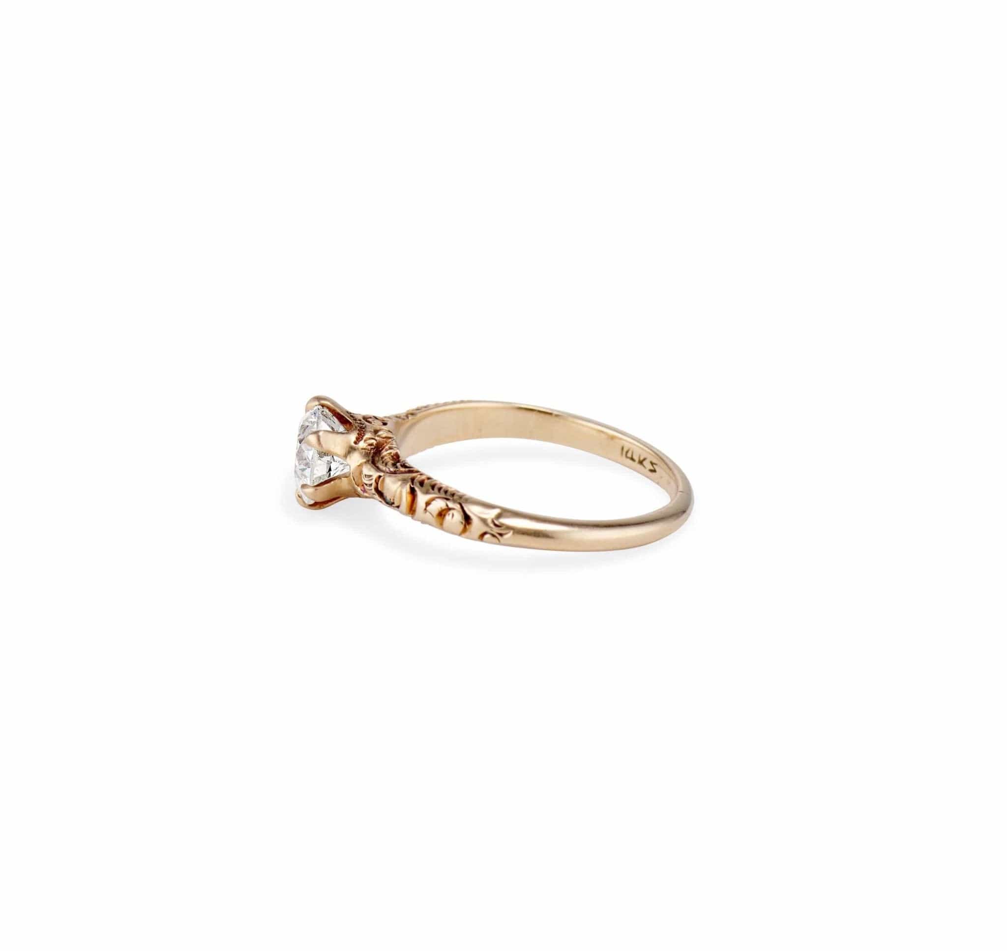 Victorian Old European Cut Diamond Solitaire Engagement Ring - Image 3