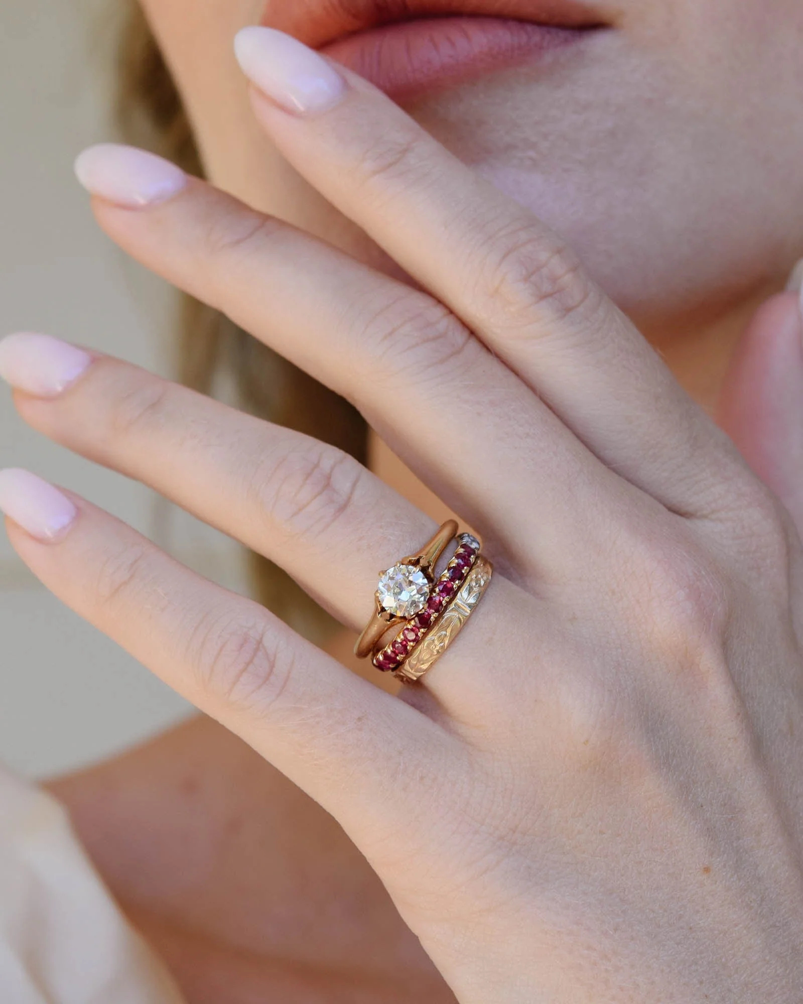 Victorian Old European Cut Diamond Solitaire Ring - Image 2