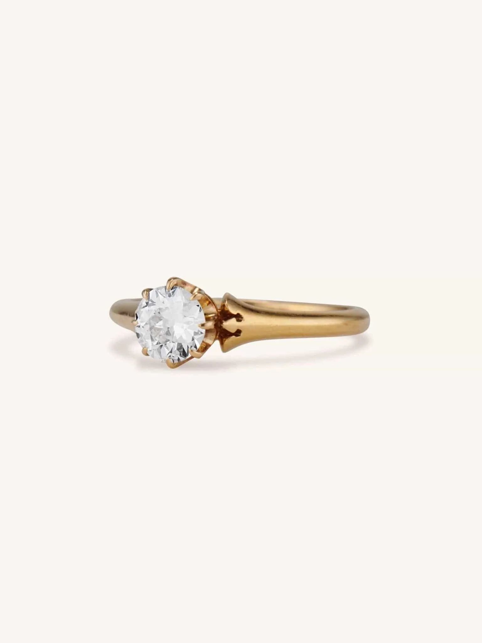 Victorian Old European Cut Diamond Solitaire Ring - Image 5