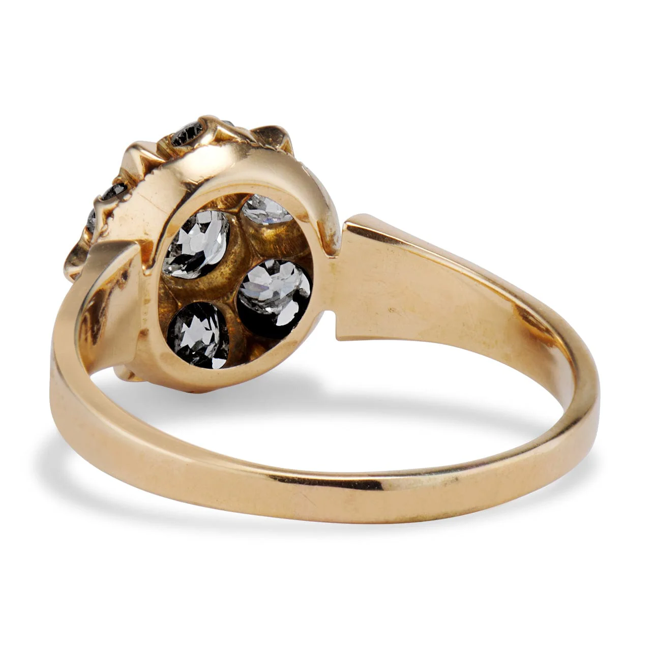 Victorian Old Mine Diamond & Enamel Cluster - Image 3