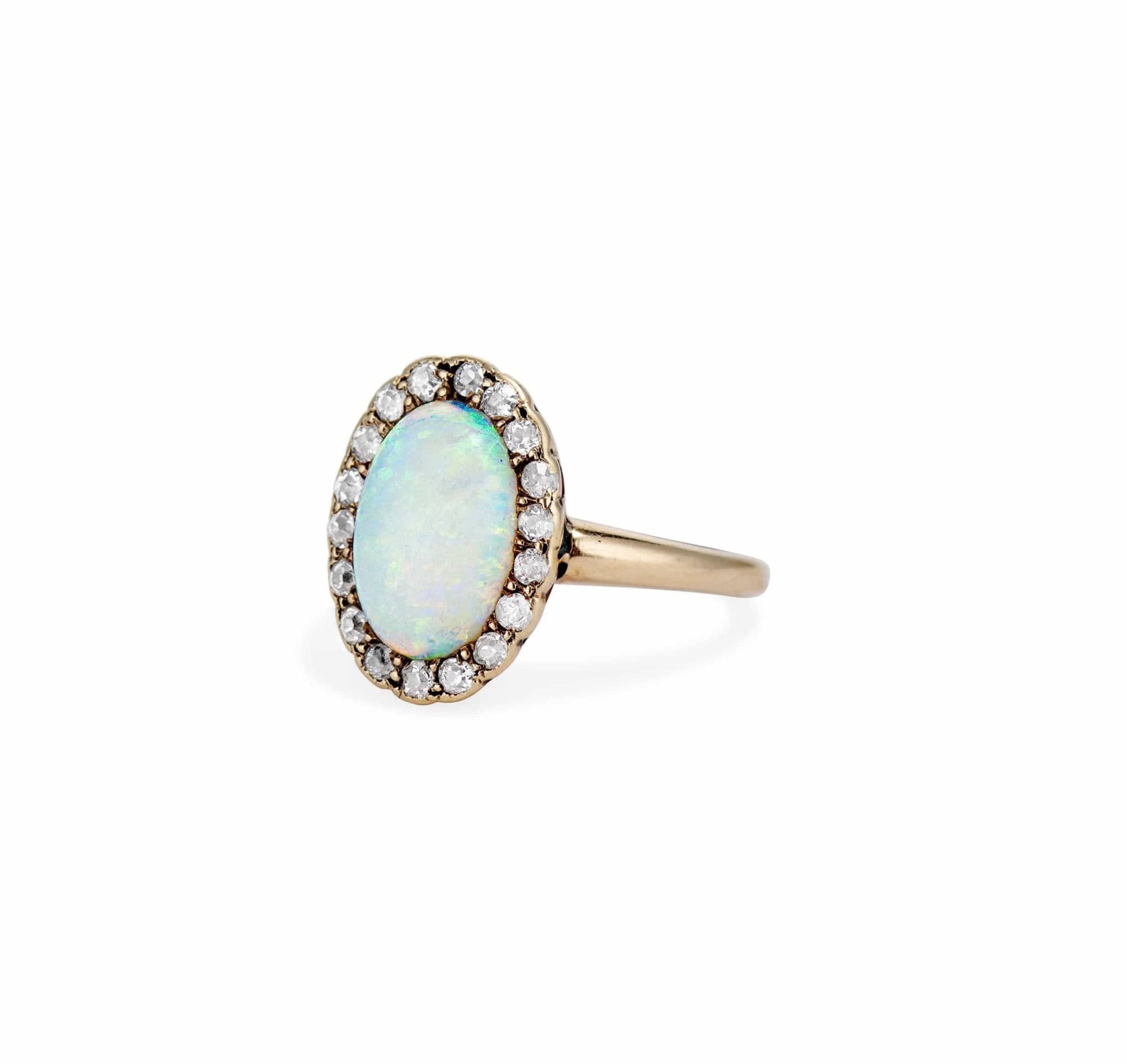 Victorian Opal & Diamond Cluster - Image 2