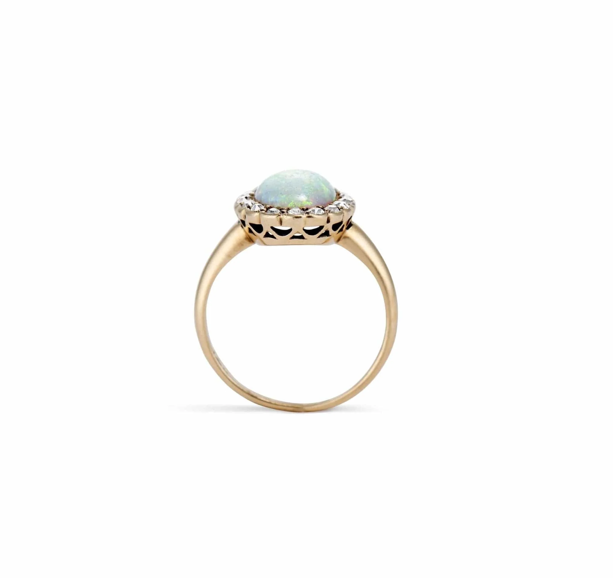 Victorian Opal & Diamond Cluster - Image 4