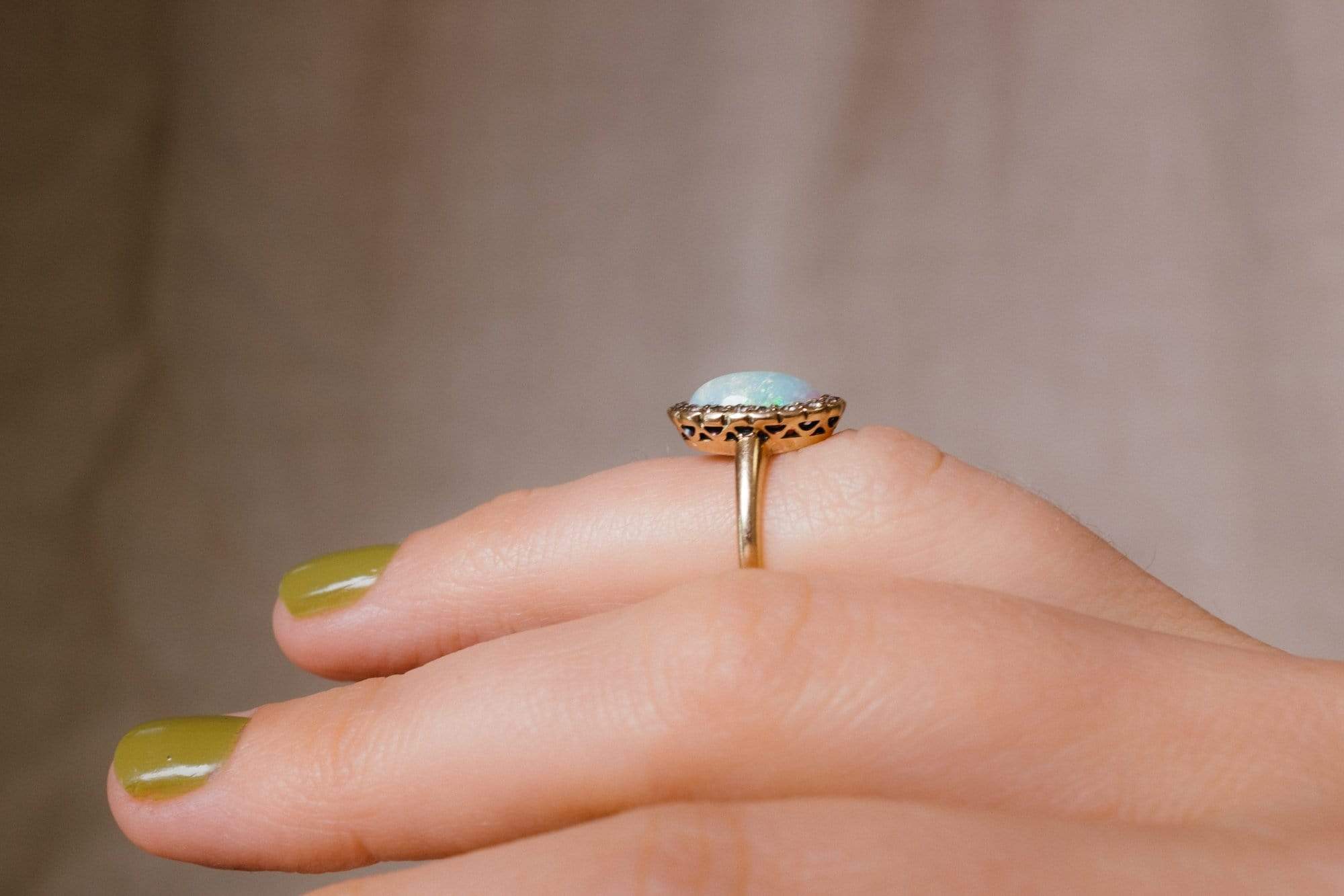 Victorian Opal & Diamond Cluster - Image 7