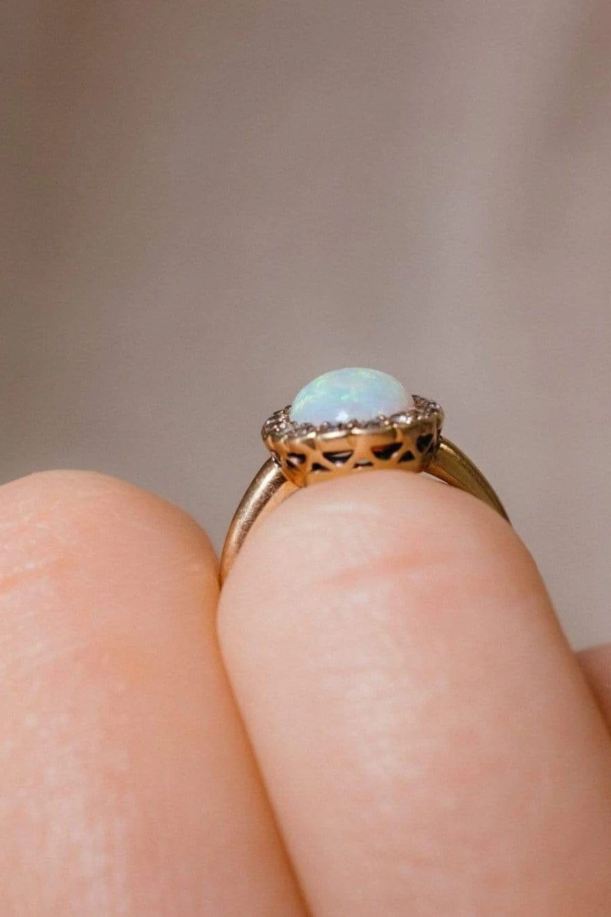Victorian Opal & Diamond Cluster - Image 8