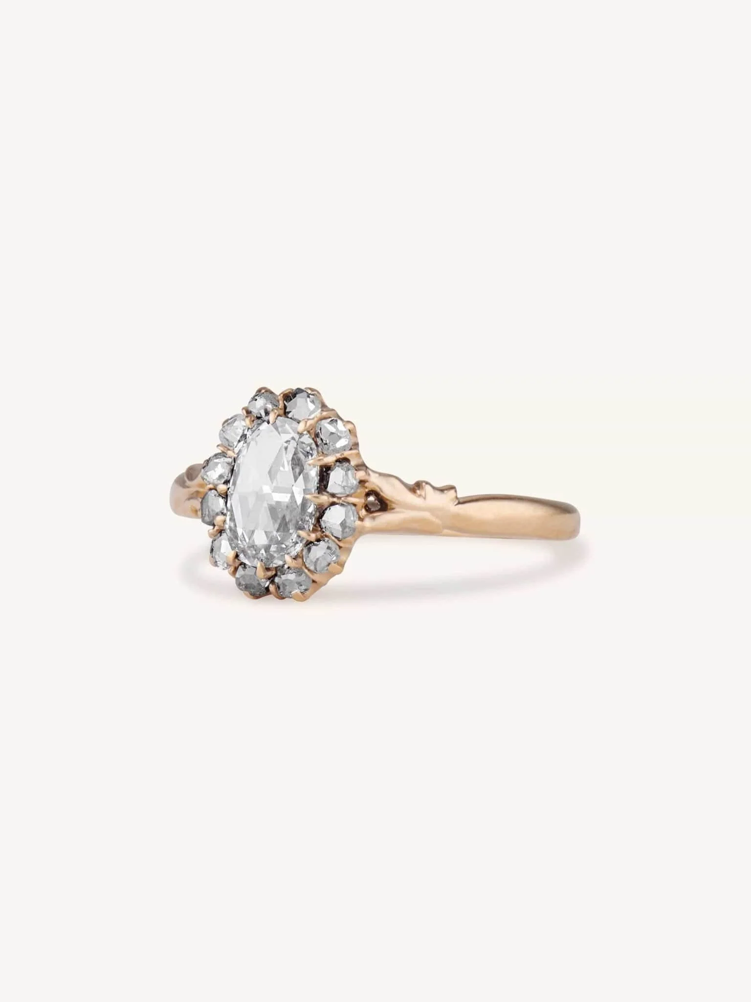Victorian Rose Cut Diamond Cluster Ring - Image 3