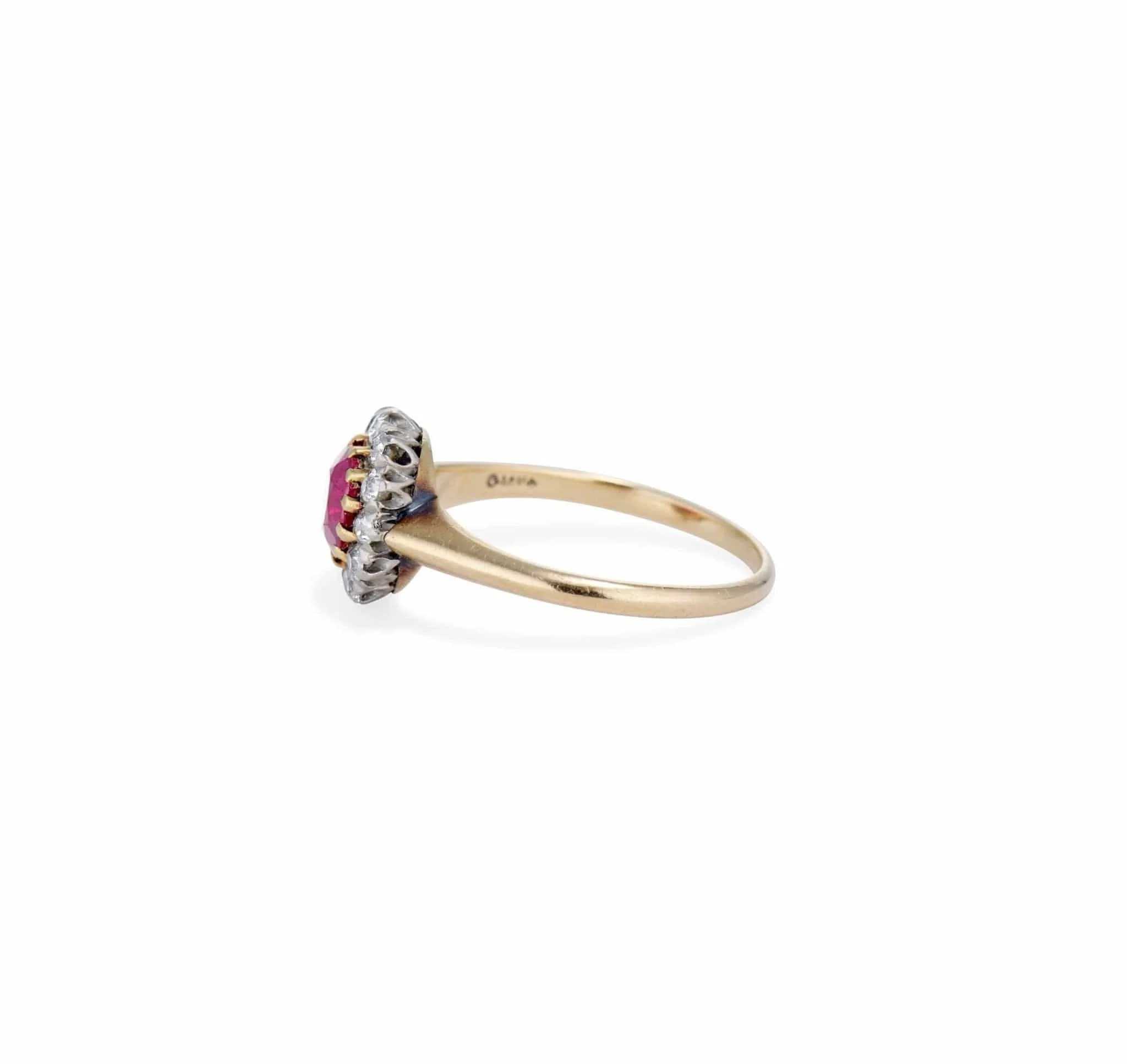 Victorian Ruby & Diamond Cluster - Image 5