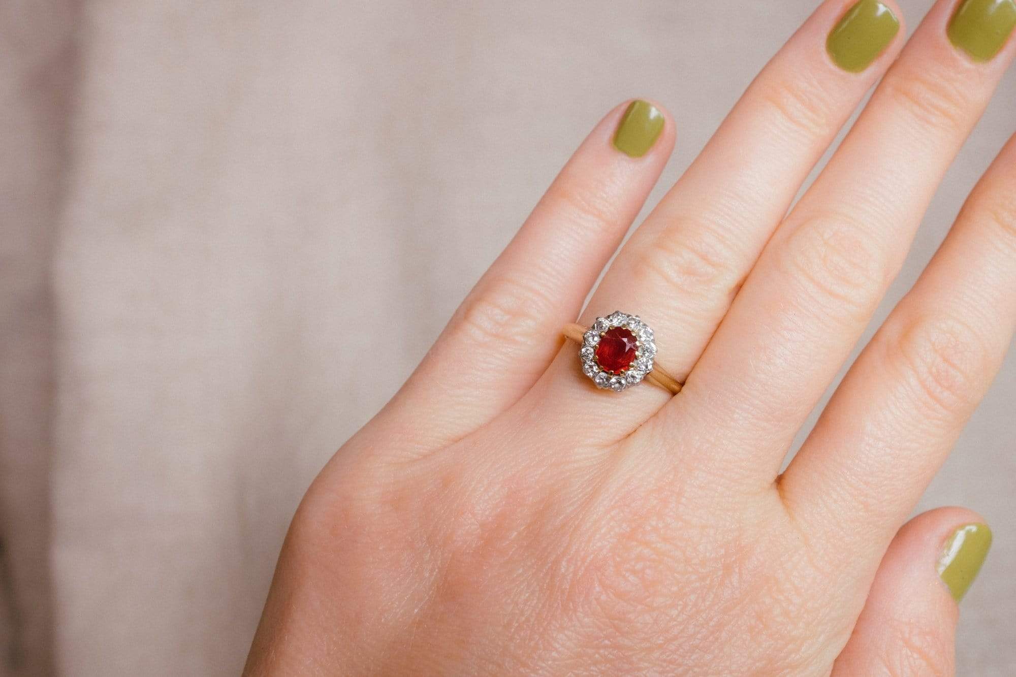 Victorian Ruby & Diamond Cluster - Image 7