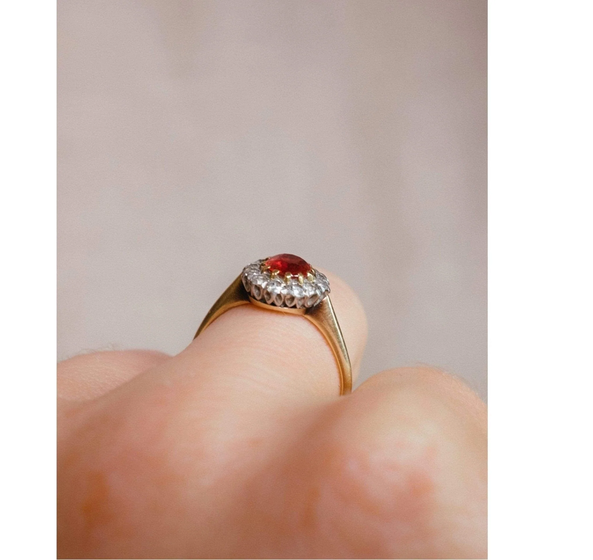 Victorian Ruby & Diamond Cluster - Image 8