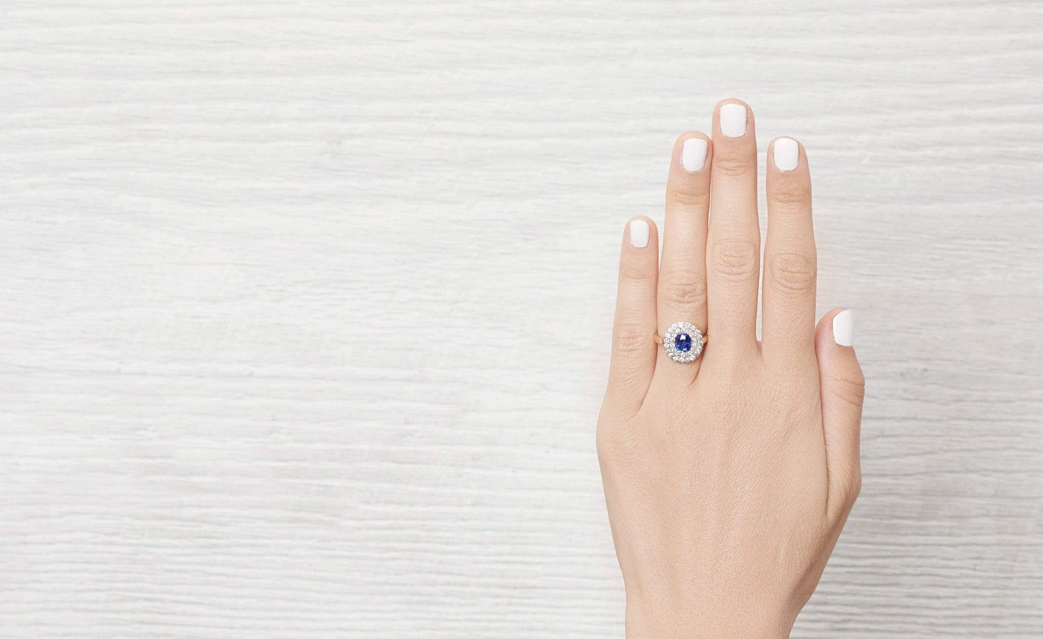 Victorian Sapphire and Diamond Cluster Ring - Image 4