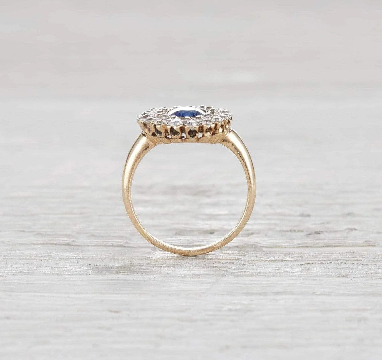 Victorian Sapphire and Diamond Cluster Ring - Image 5