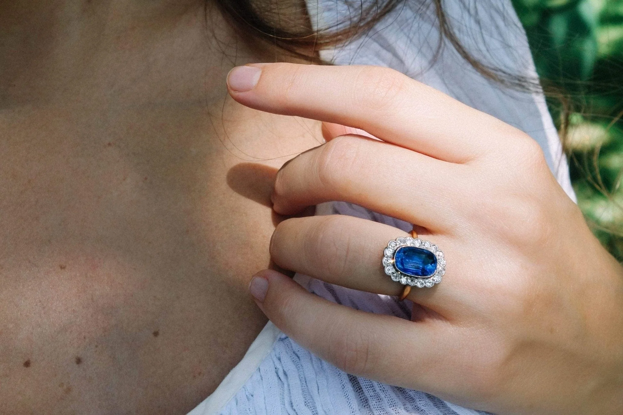 VICTORIAN SAPPHIRE AND DIAMOND RING - Image 5