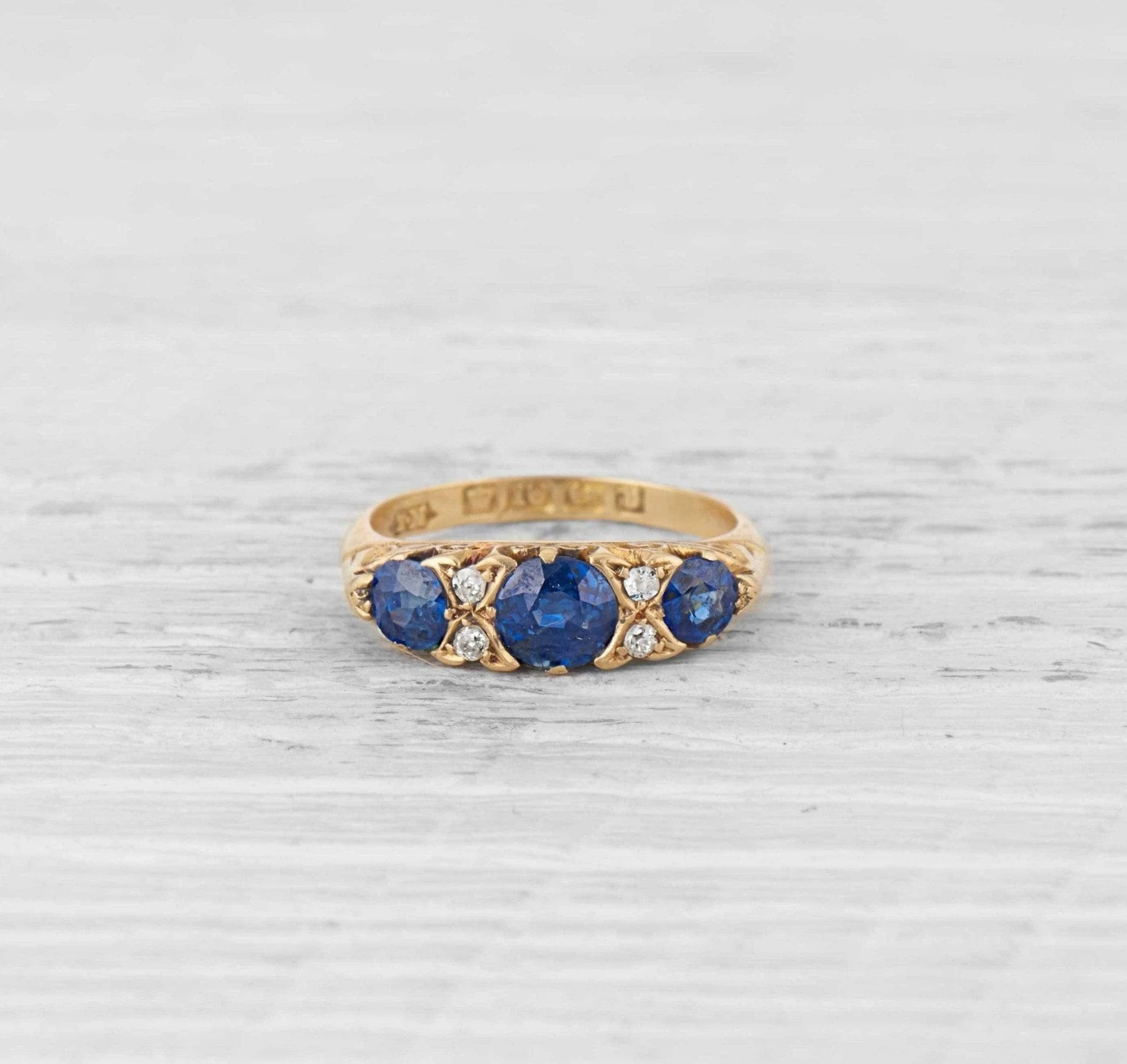 Victorian Sapphire and Diamond Ring - Image 2