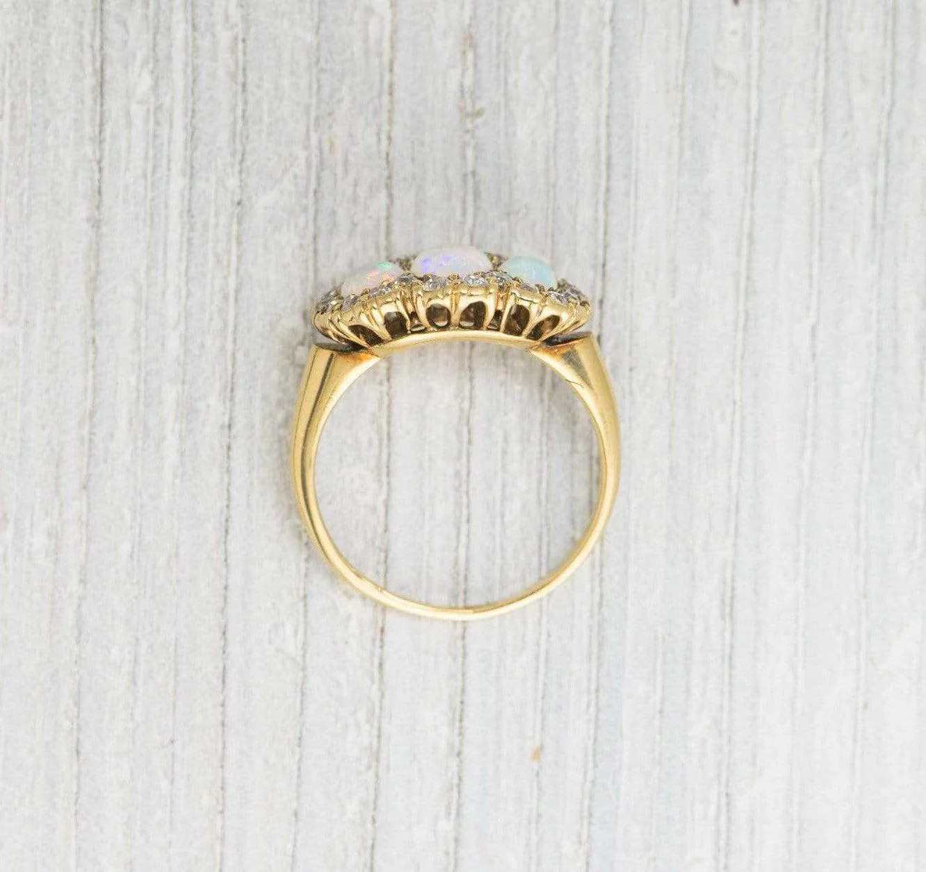 Victorian Three Stone Opal Ring - Image 3