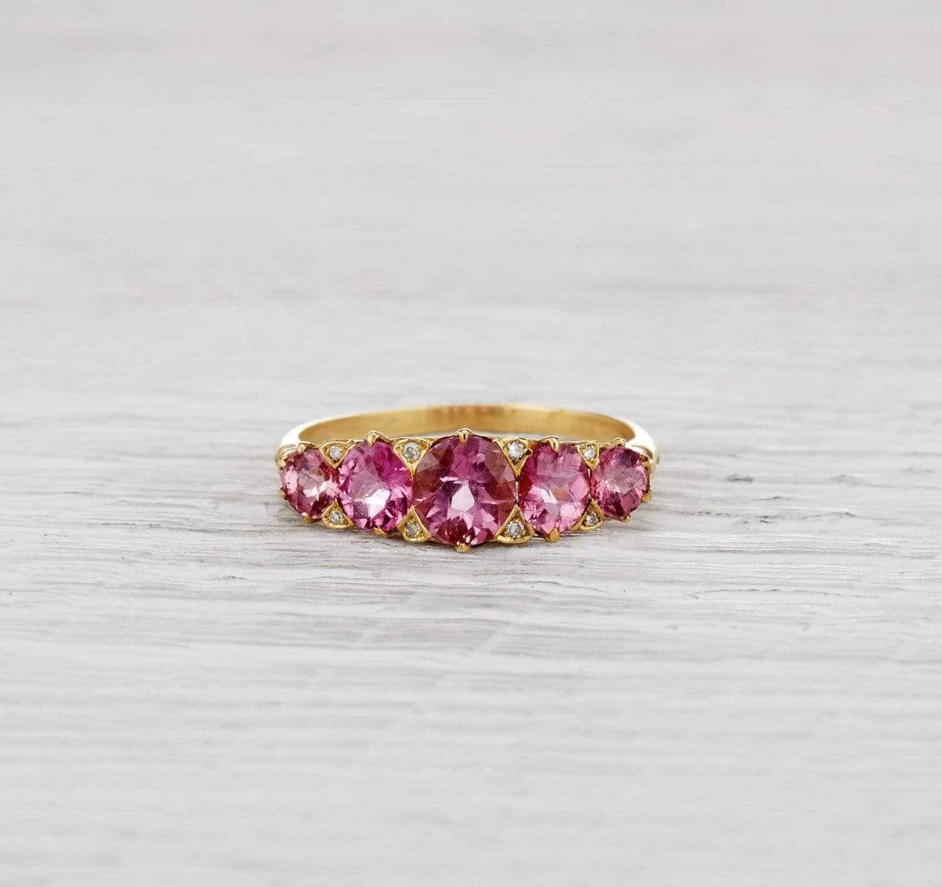 Victorian Tourmaline Half Hoop Band - Image 2