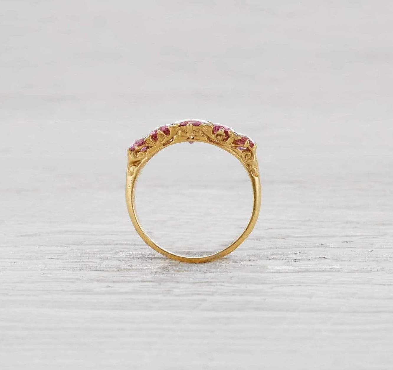Victorian Tourmaline Half Hoop Band - Image 4