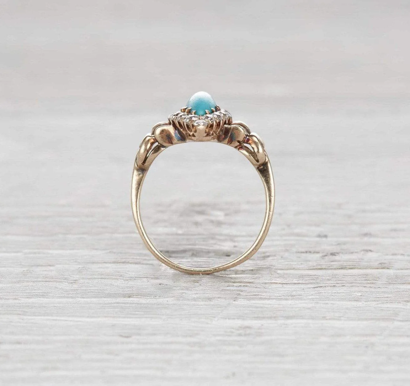 Victorian Turquoise Navette Ring - Image 4