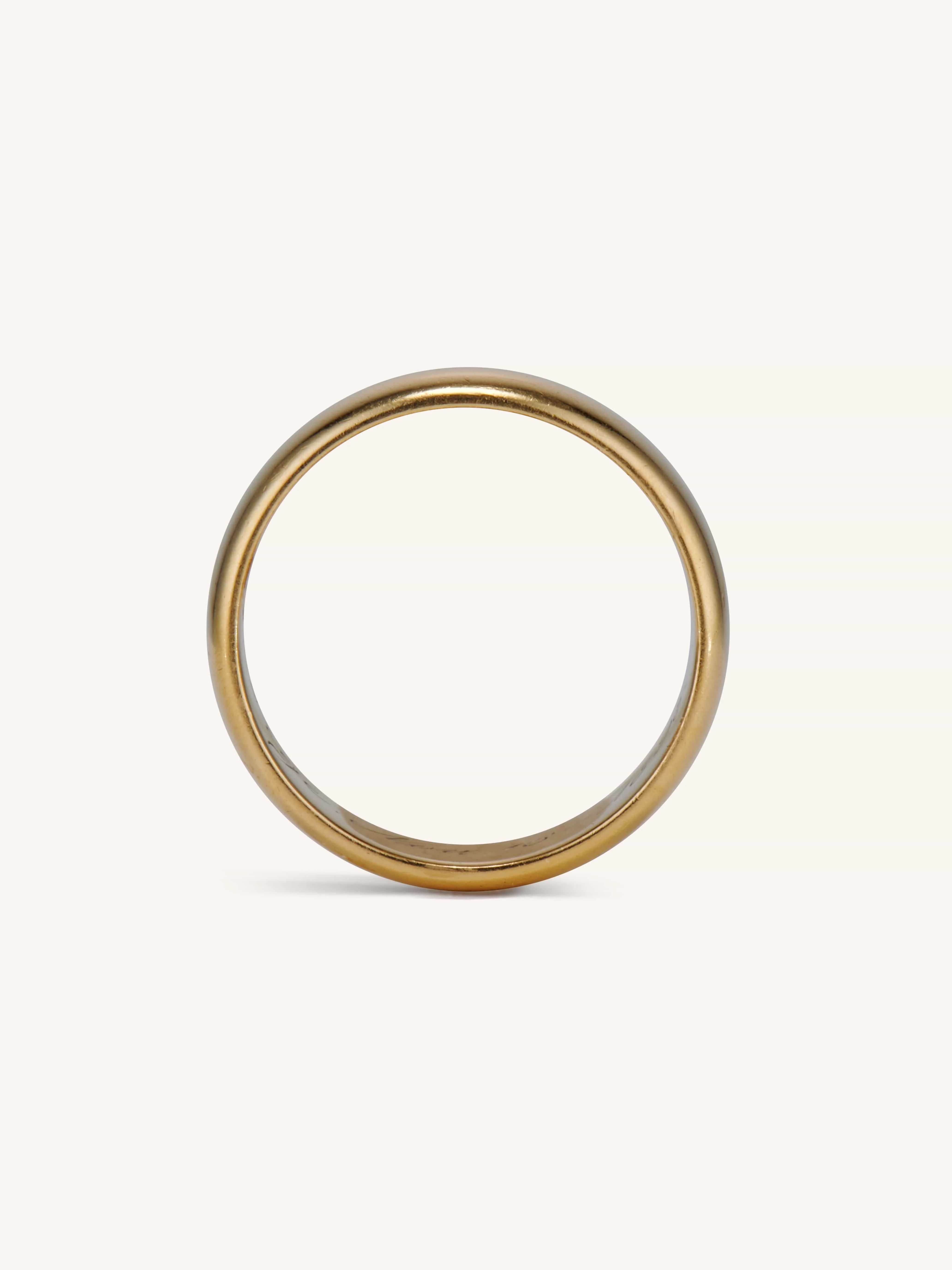 Victorian Wide 18k Gold Wedding Band - Image 2