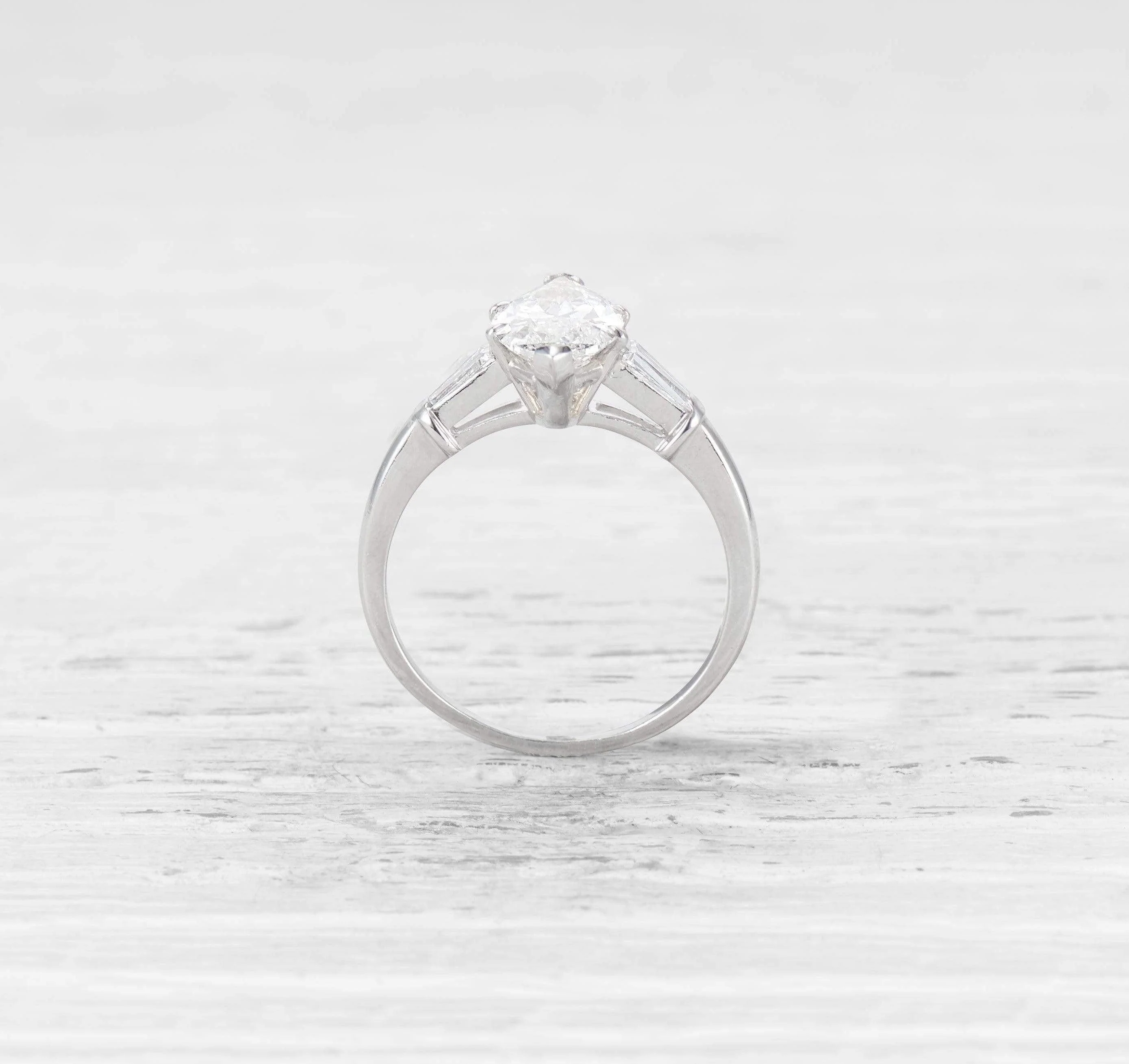 VINTAGE 1.98 CARAT MARQUISE-CUT DIAMOND ENGAGEMENT RING - Image 4