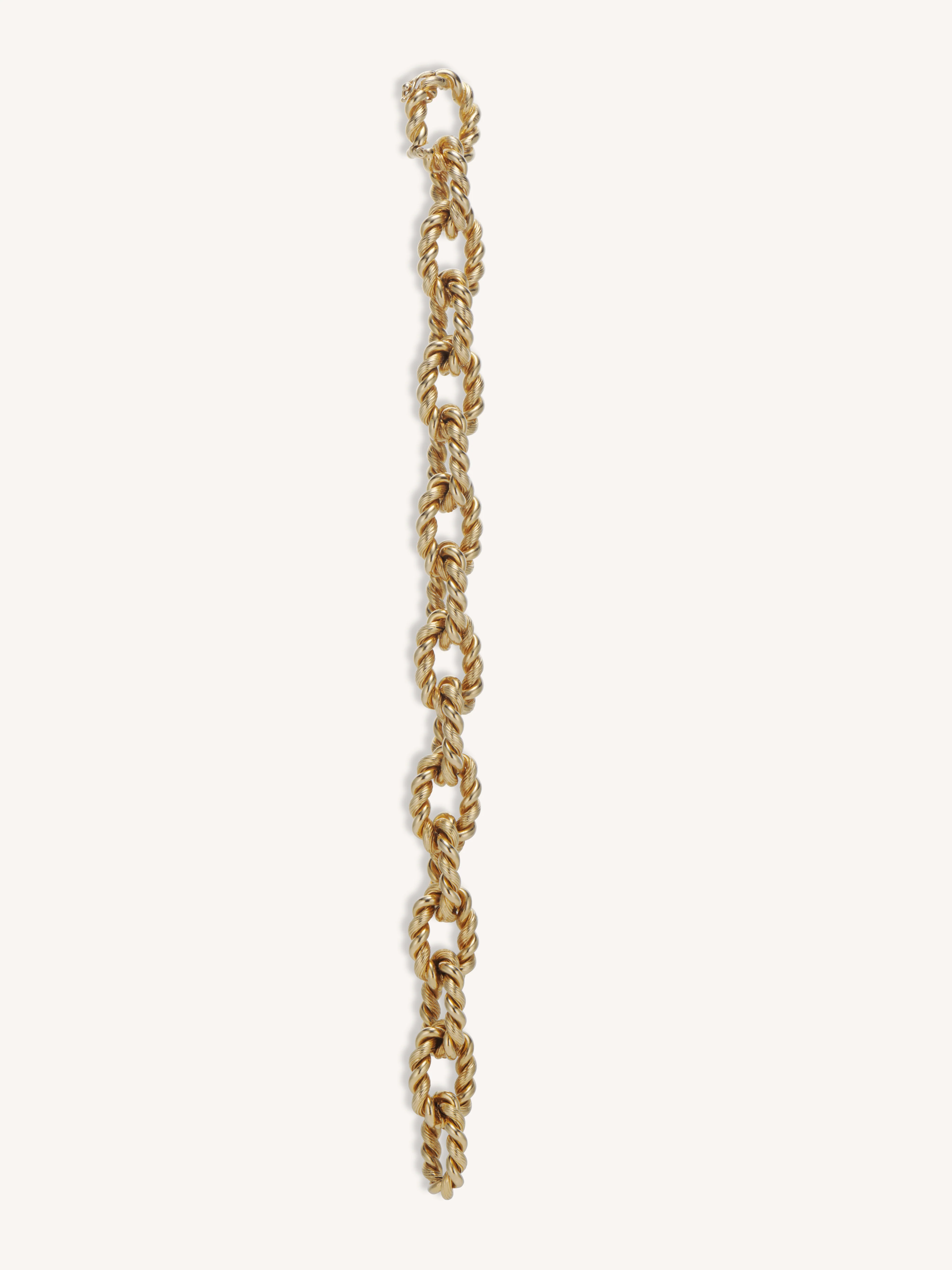 Vintage 1970s Gold Rope Link Bracelet - Image 4