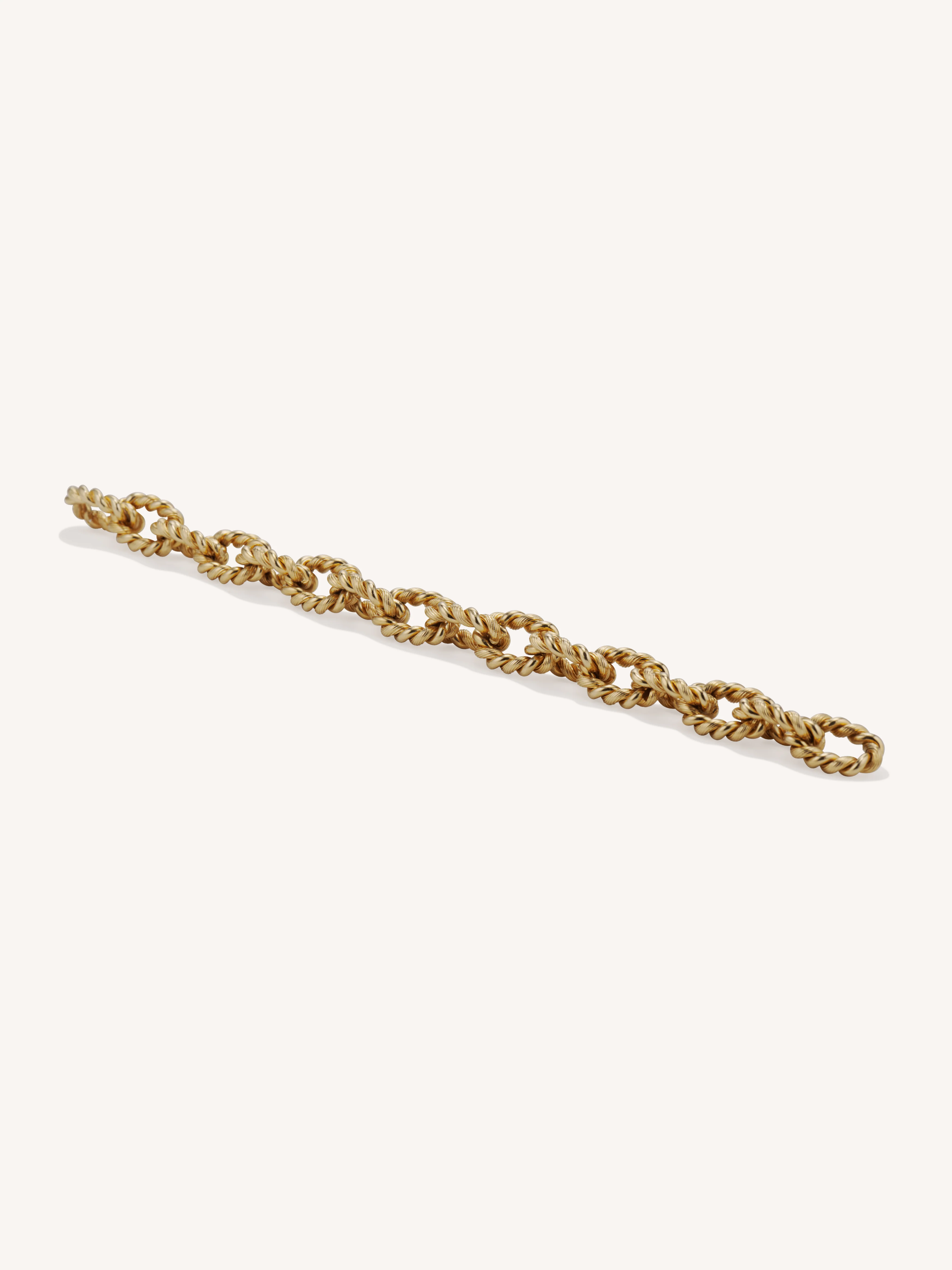 Vintage 1970s Gold Rope Link Bracelet - Image 5